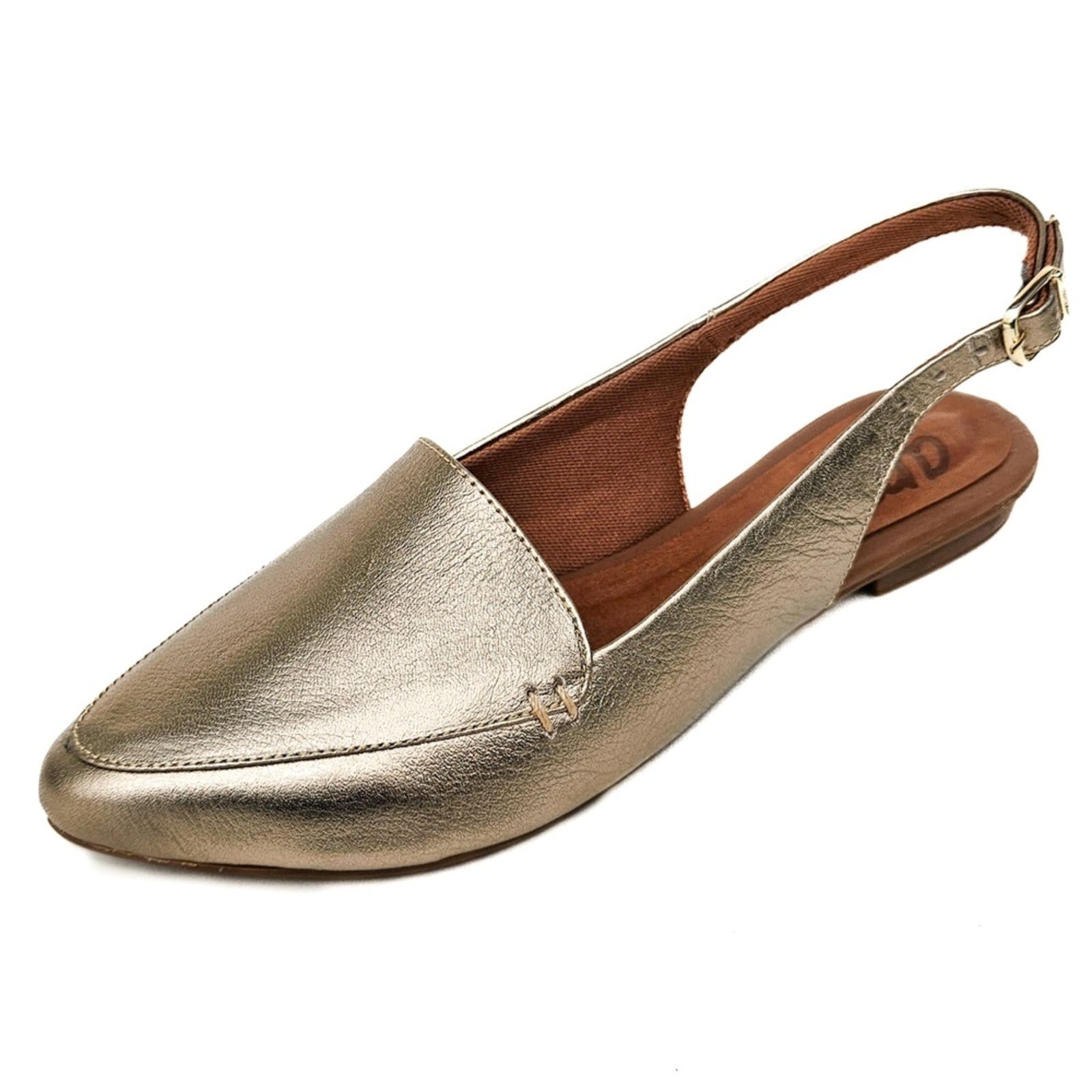 Sapatilha Slingback em Couro Amo Calçados