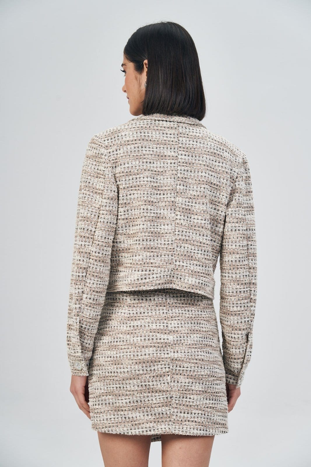 Vista 2 Casaco Tweed Feminino Acostamento ACT FEMININO nude