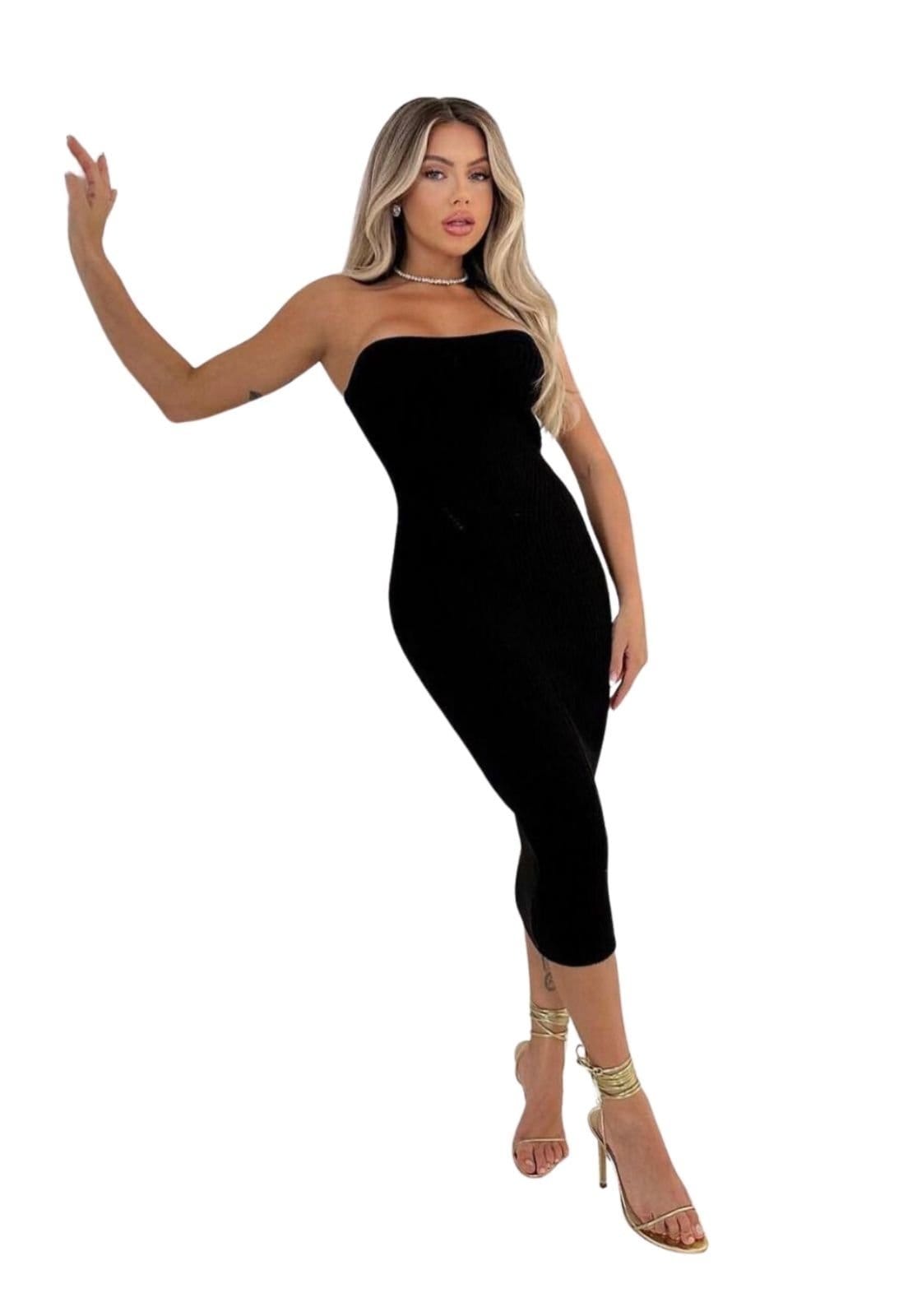 Vestido Summer body Feminino Midi Tomara Que Caia Tubinho Justo