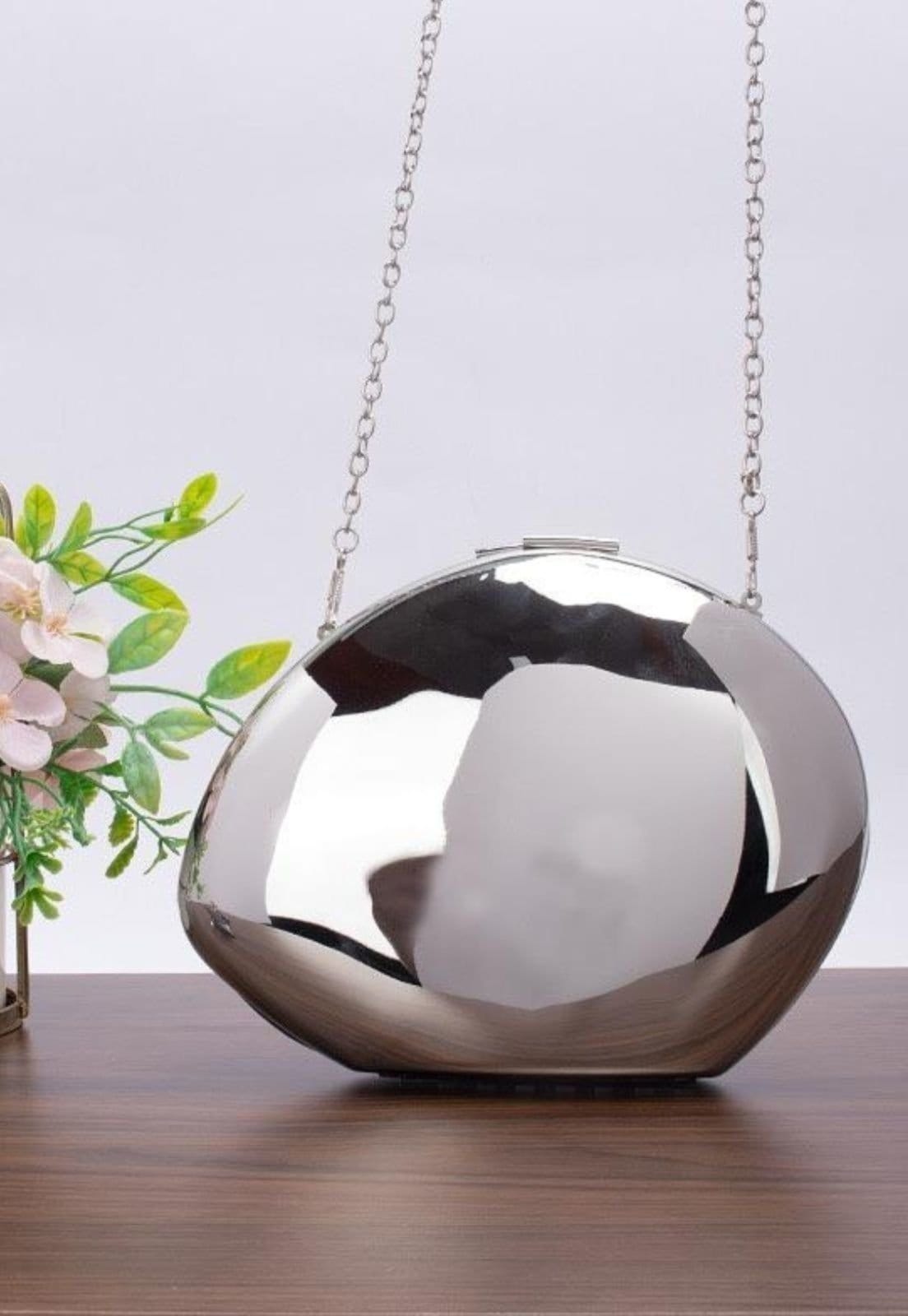 Bolsa Clutch Festa Metalizada Organic Elegante Za.ra Cia do Vestido