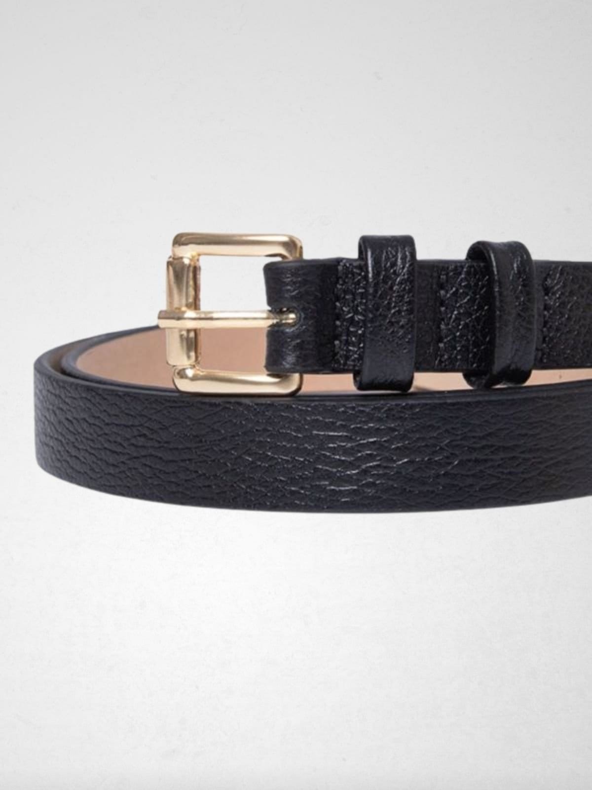 Cinto Via Lessa Petrini Fivela Dourada em Couro - 2