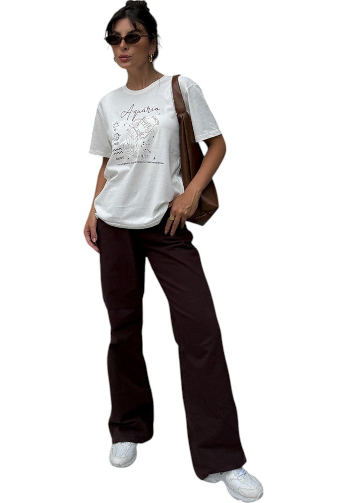 Camiseta Cianitas Off Estampa Signo Aquário - 2