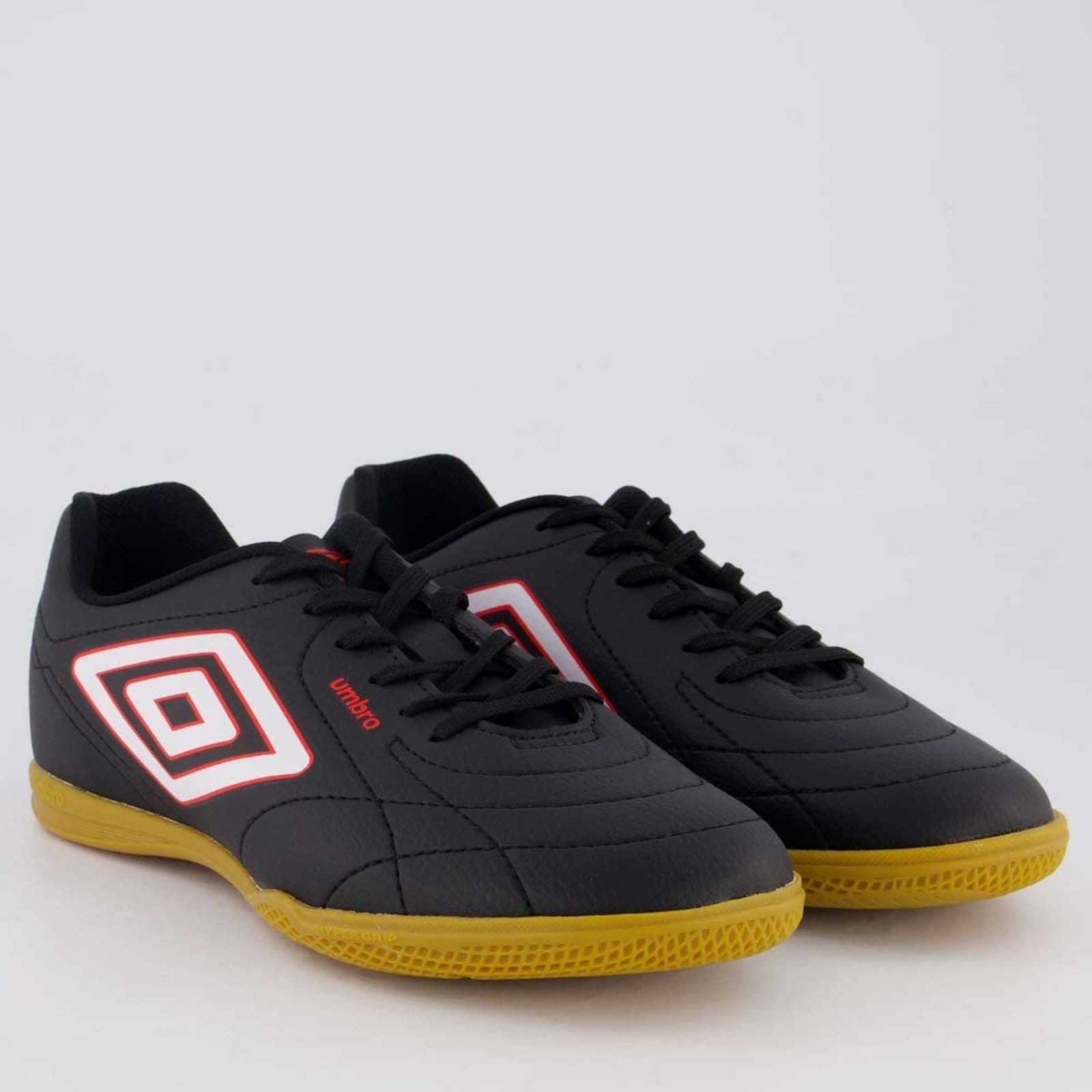 Vista 2 Chuteira Umbro Class Footballer Futsal Preta e Branca Umbro preto
