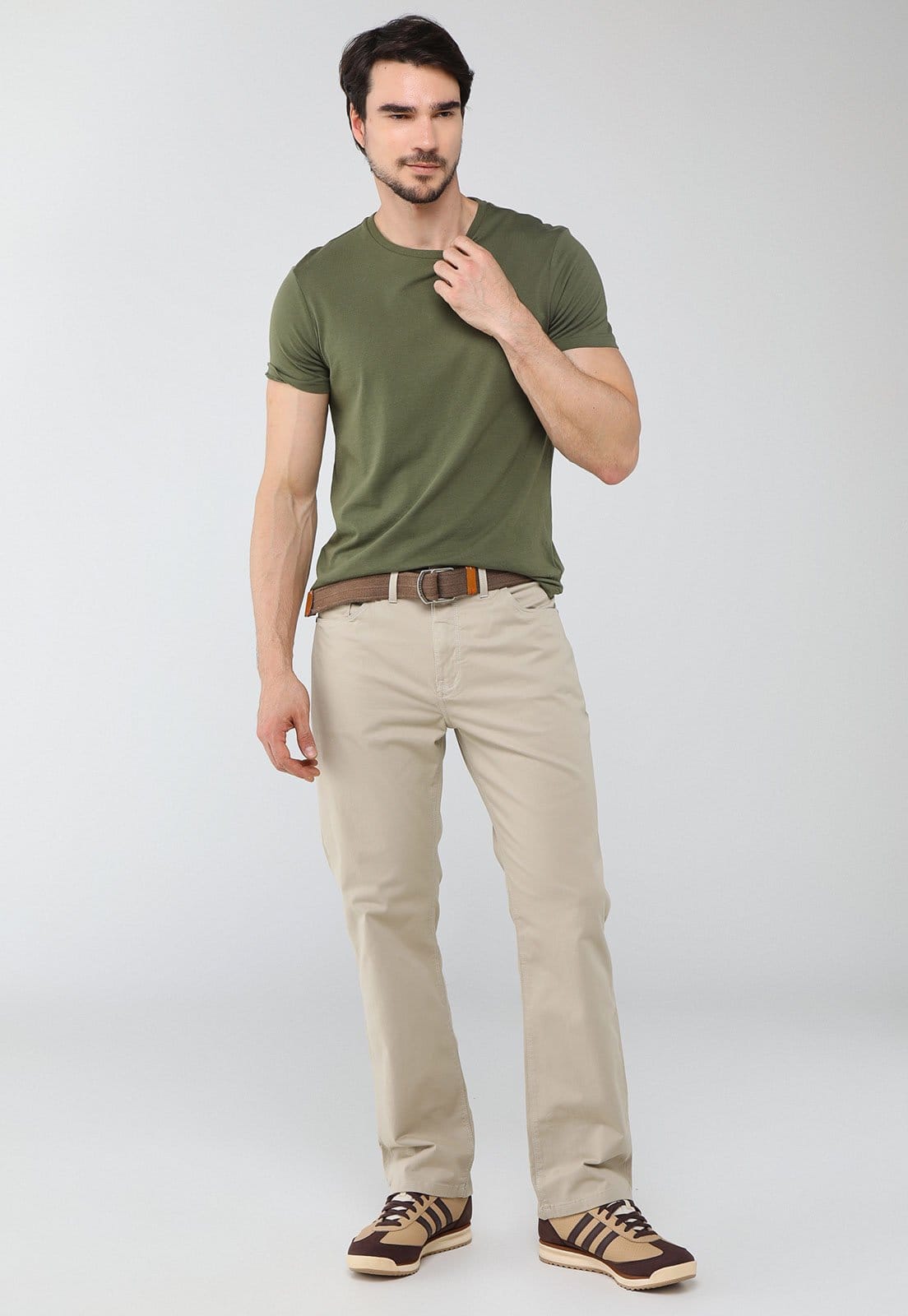 Vista 2 Calça Masculina Rusty Quiet Reta Aveia Rusty bege