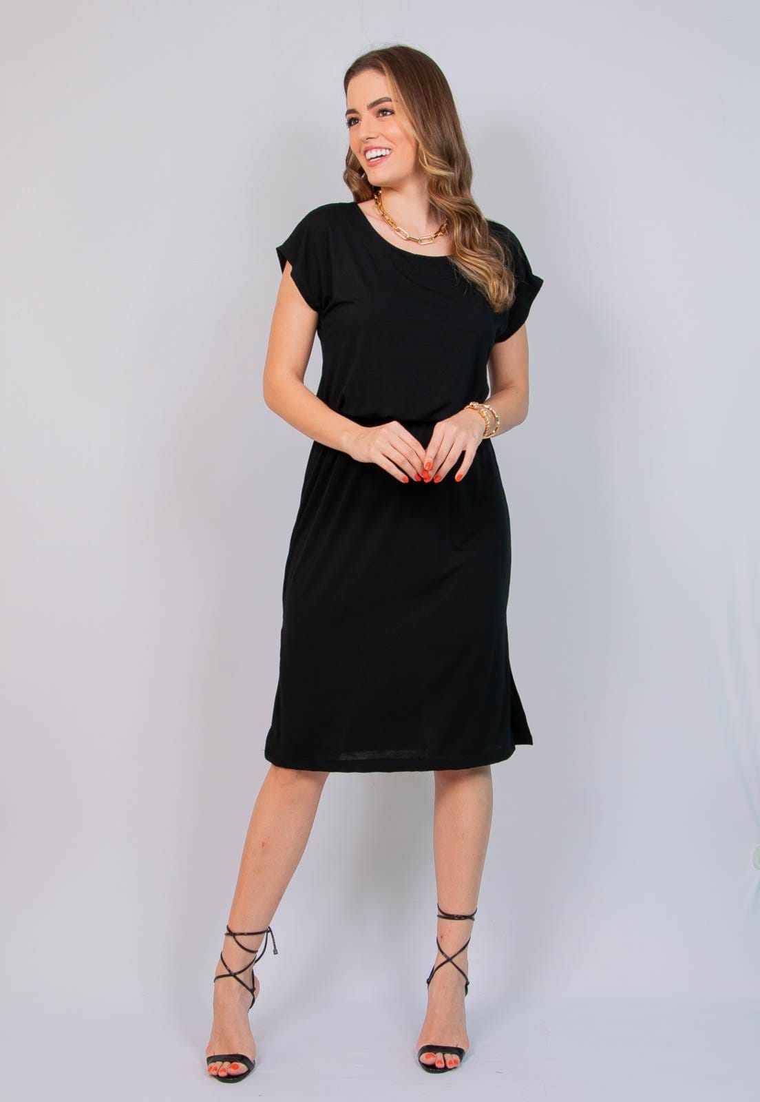 Vestido Maria Paes Midi de Manga