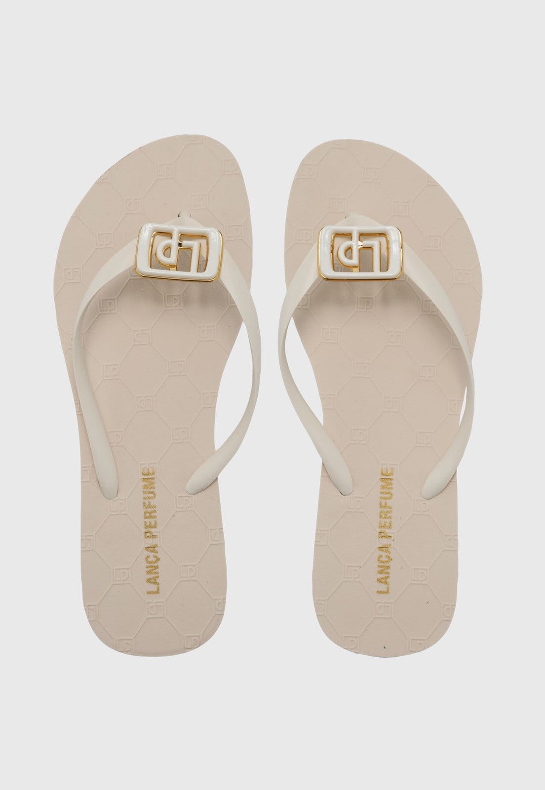 Chinelo Feminino Lança Perfume Dedo Monograma Off-White