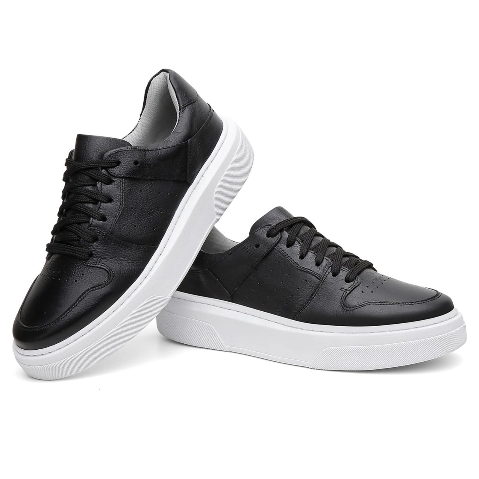 Vista 2 Tênis Centuria Couro Centuria Calçados preto