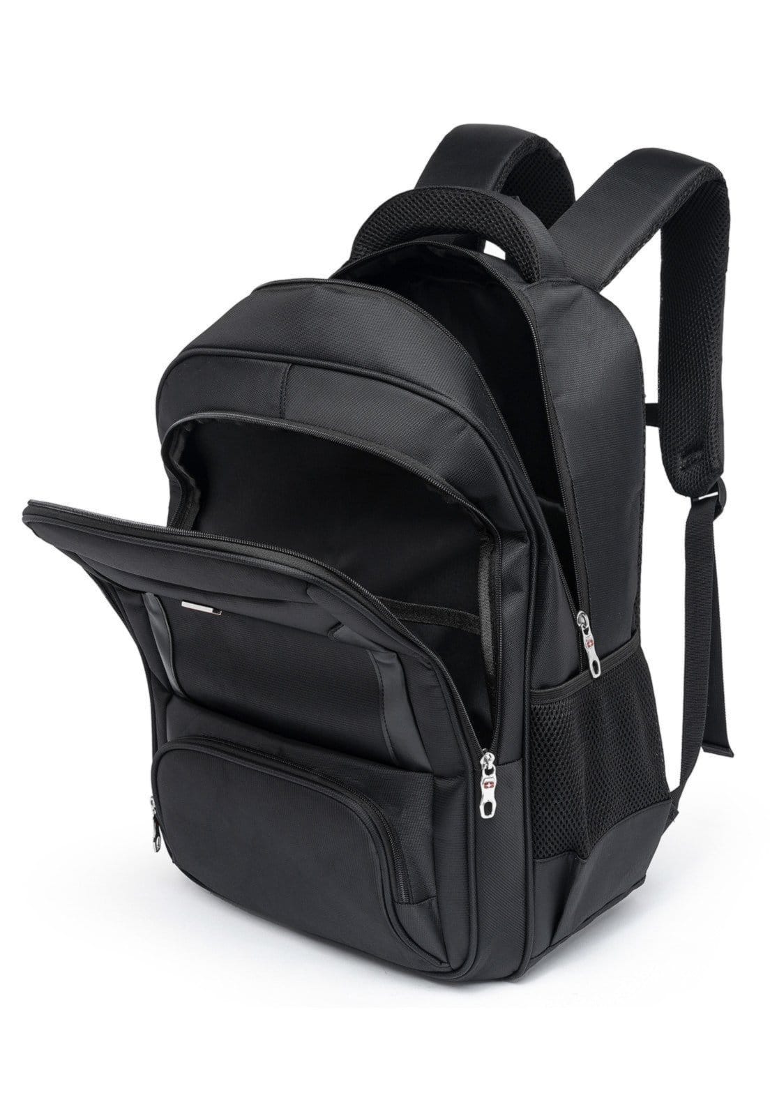 Vista 2 Mochila Executiva Espaçosa Notebook Bolsa Trabalho Viagem SWICKY preto