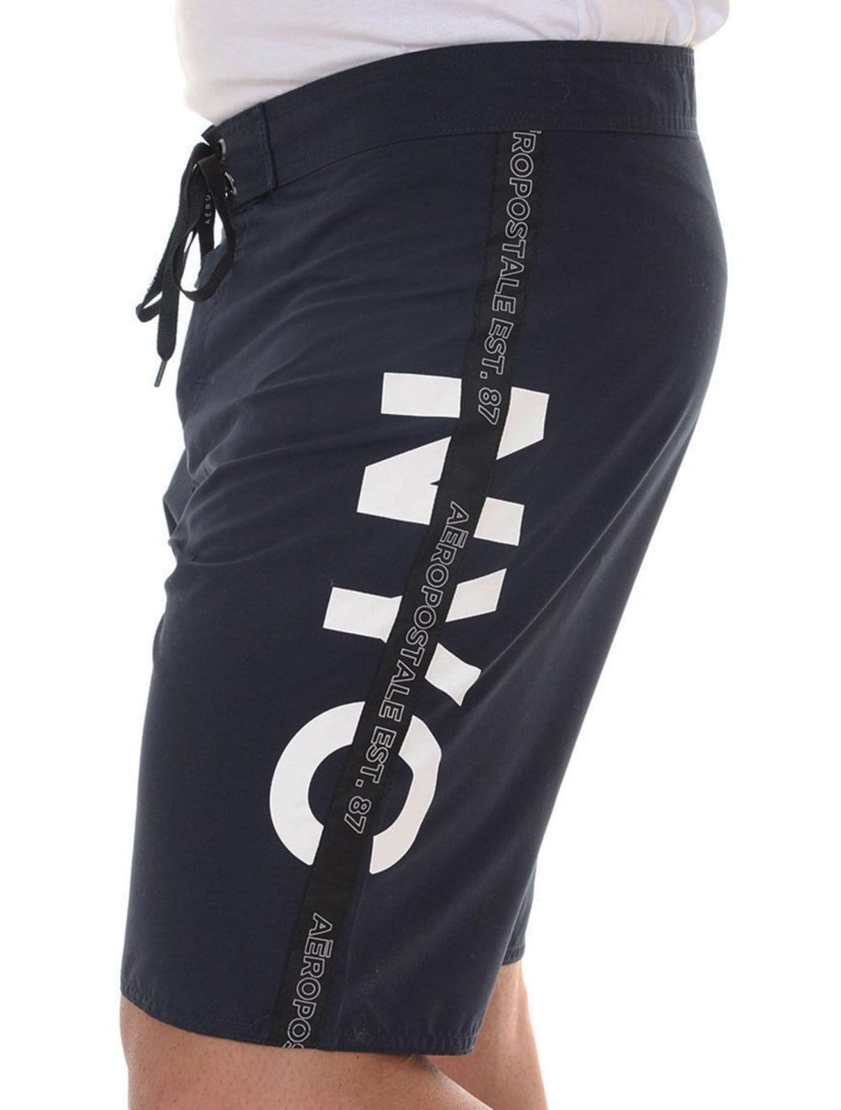 Vista 2 Bermuda Aeropostale Masculino Boardshorts NYC Aero Tape Marinho Aeropostale azul