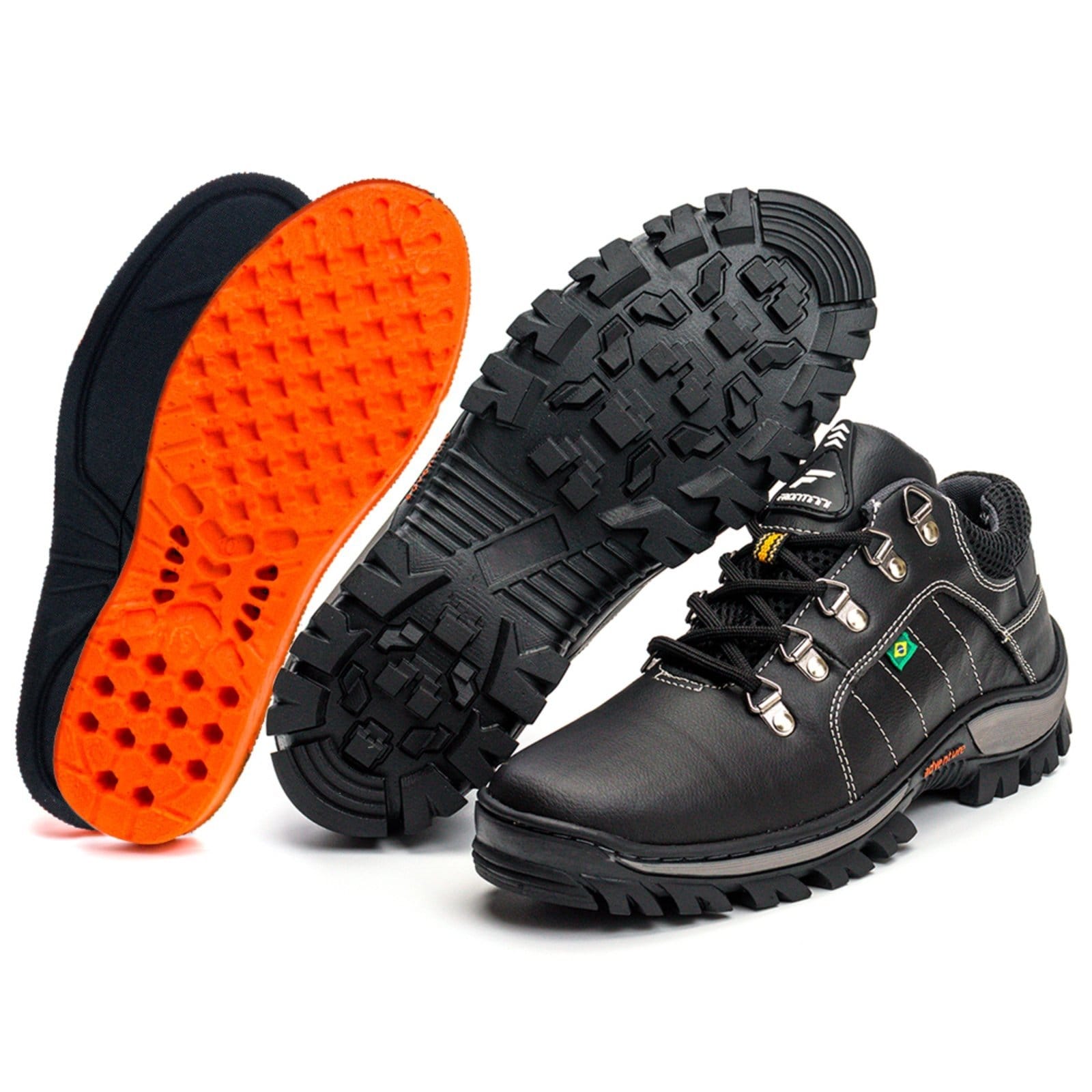 Vista 2 Bota Masculina Lavini Coturno de Segurança Tenis Adventure Lavini Shoes preto
