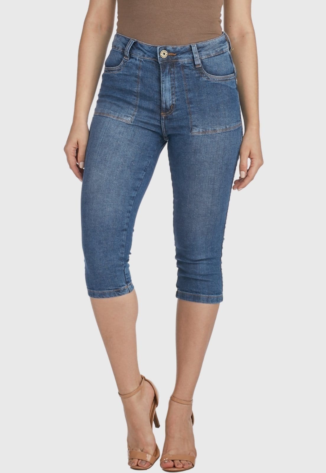 Calça Jeans HNO Jeans Capri Skinny Elastano