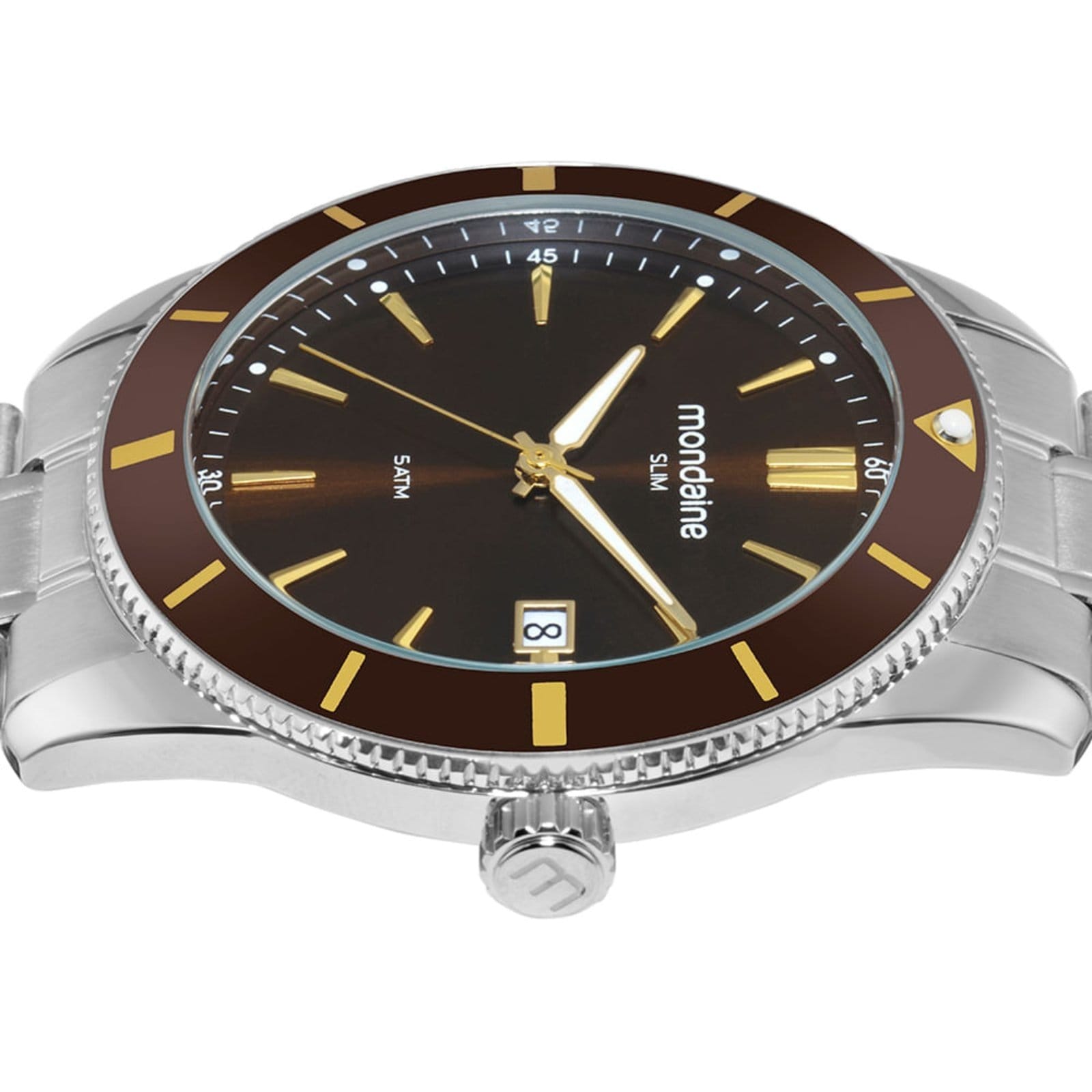 Vista 2 Relógio Masculino Mondaine Calendário Slim Mondaine prata