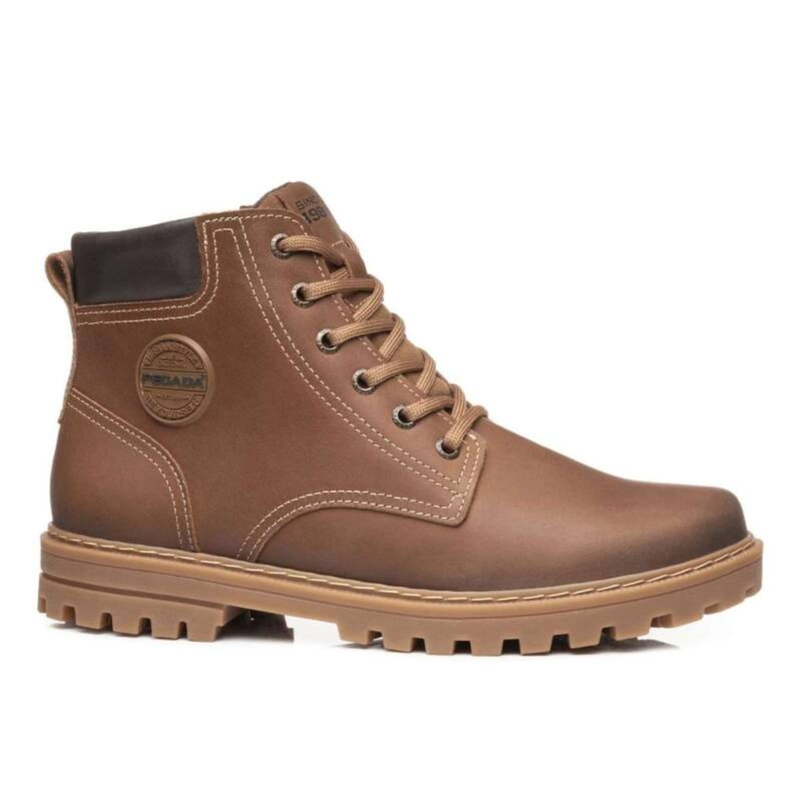 Vista principal Bota Pegada Casual em Couro - Masculina PEGADA marrom
