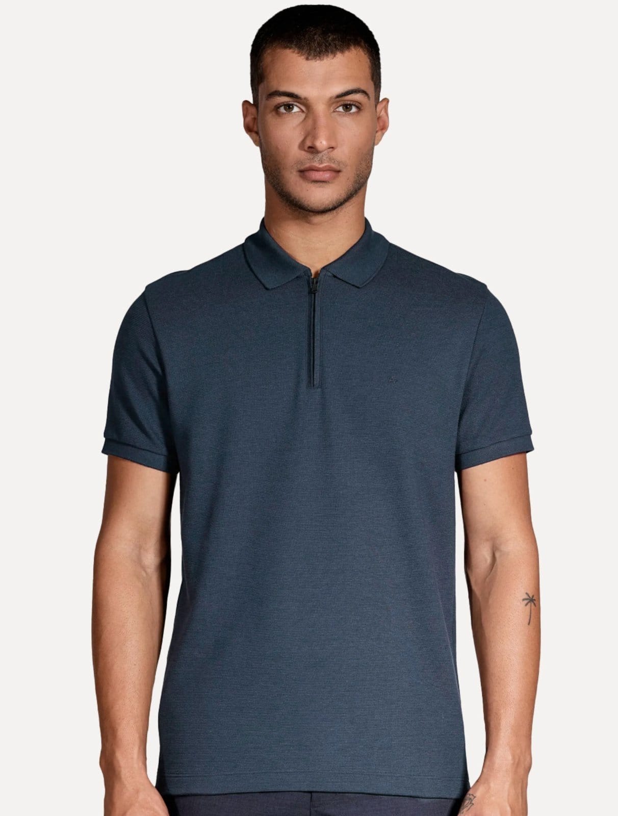 Vista principal Polo Aramis Masculina Ottoman Ziper Aramis azul marinho