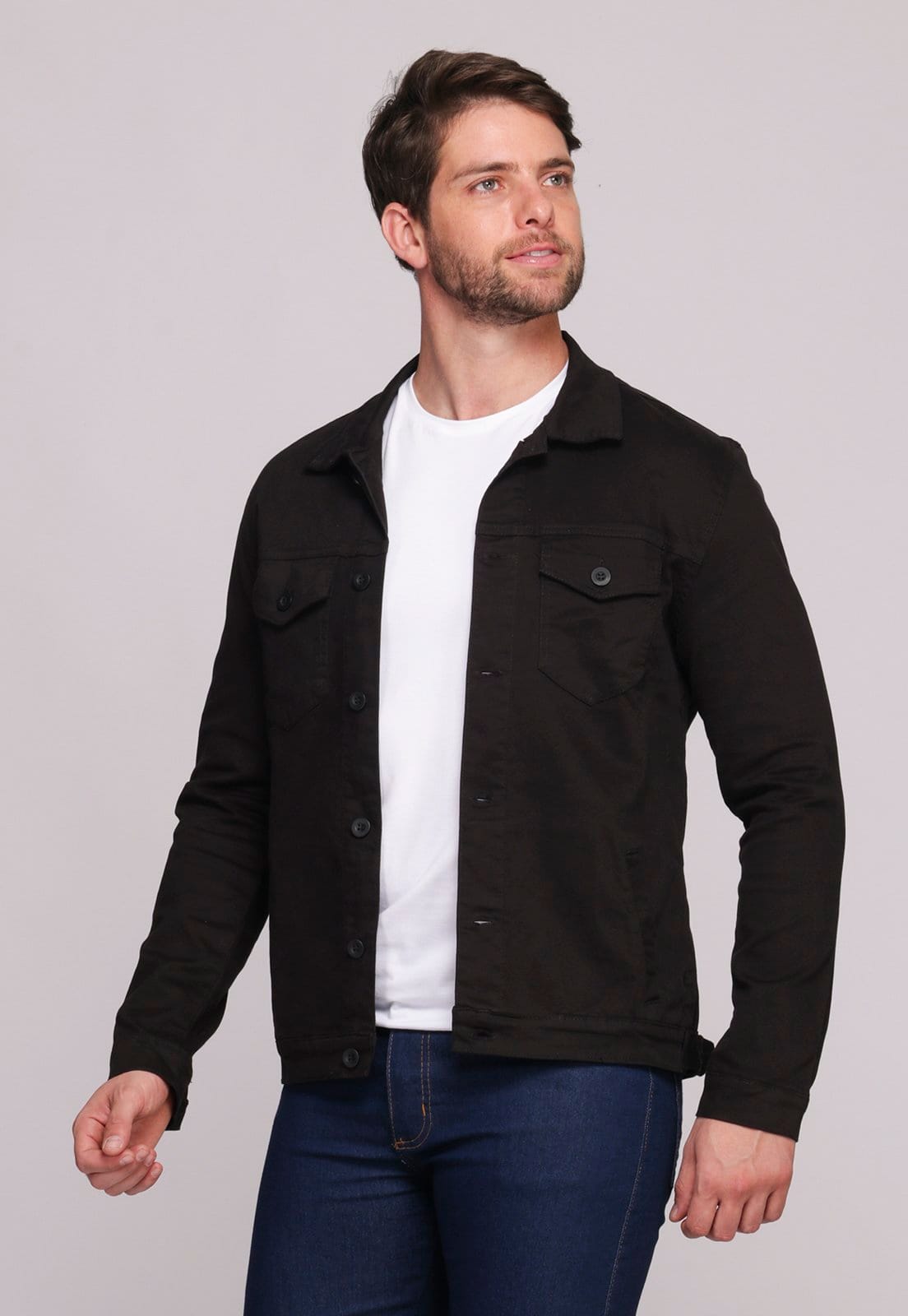 Jaqueta Masculina Sarja Elastano Conforto Casual 7923