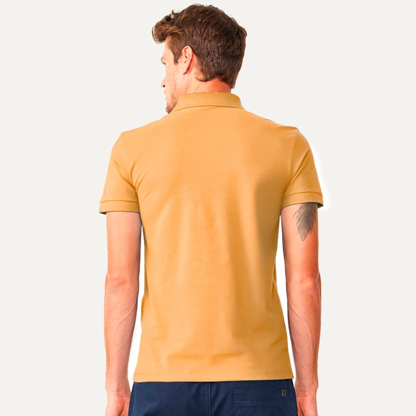 Vista 2 Camisa Polo Colcci Classic Pr26 Tofu Masculino Colcci amarelo