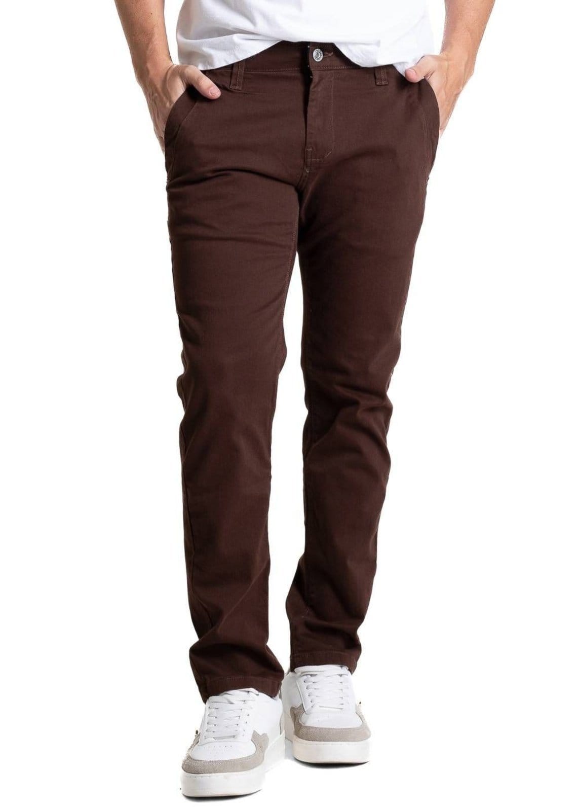 Vista principal Calça Sarja Sawary Slim - 281528 Sawary marrom