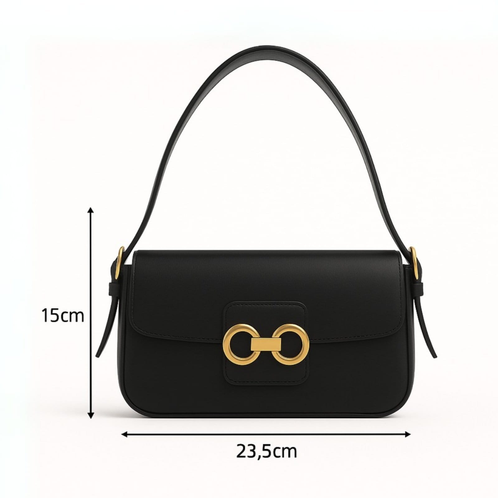 Vista 2 Bolsa De Ombro Pequena Espaçosa Com Alça Ajustável WILLIBAGS preto