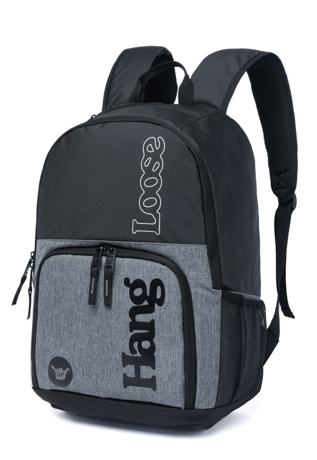 Vista 2 Mochila Bolsa Masculina Hang Loose Reforçada Moderna Espaçosa Hang Loose preto