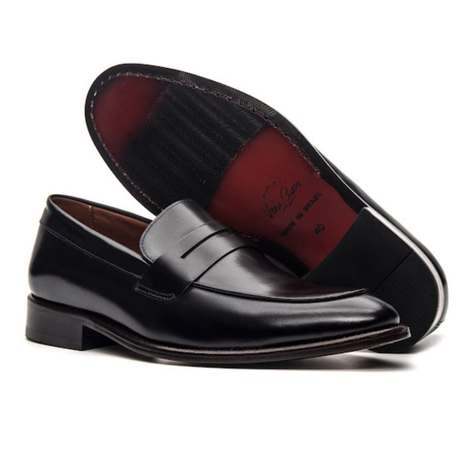 Sapato Masculino Social Veritimo Brogue Sola De Couro Mocassim Elegante Conforto