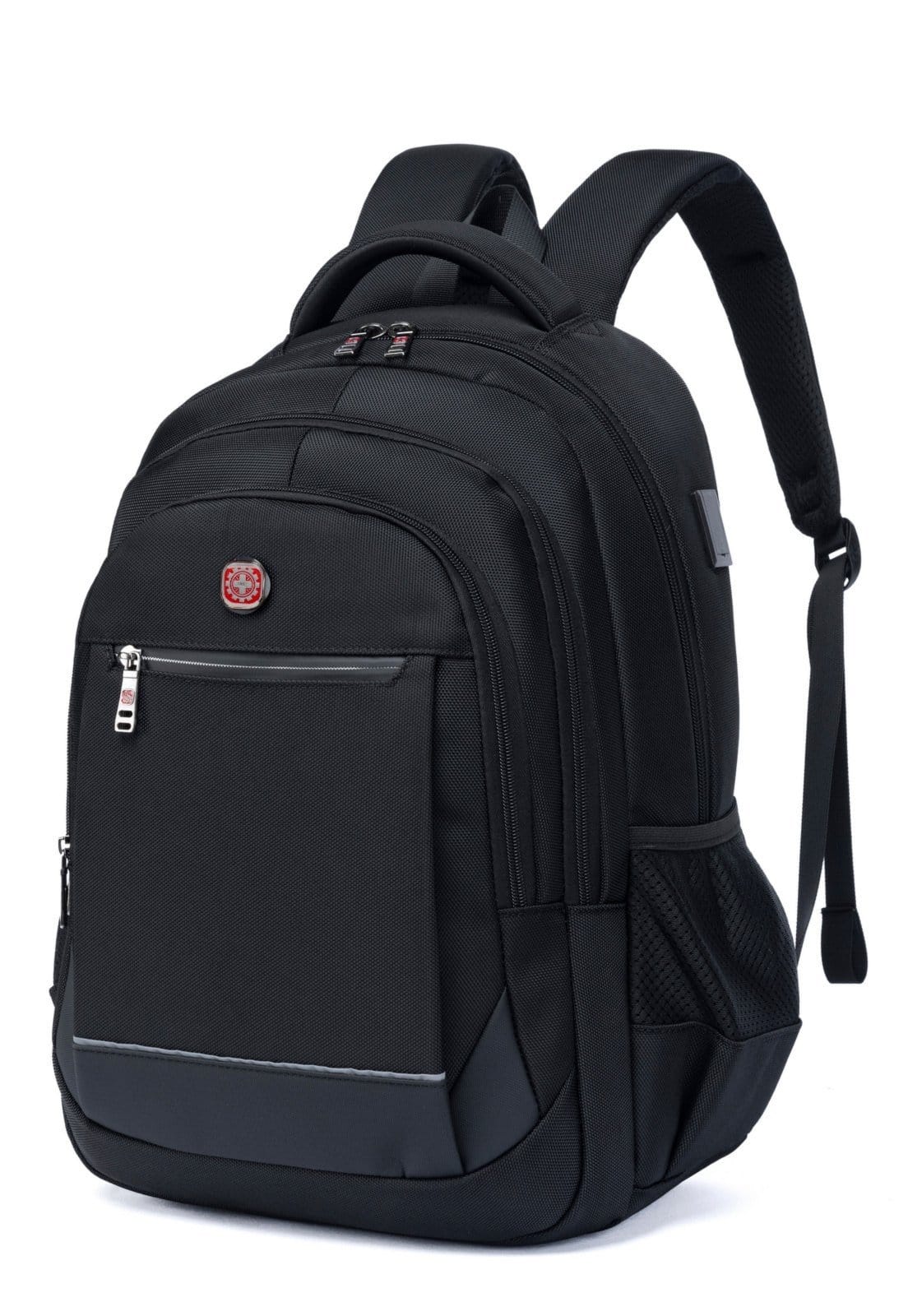 Vista 2 Mochila Executiva Masculina Bolsa Trabalho Grande Com Usb Impermeável Crossgear preto