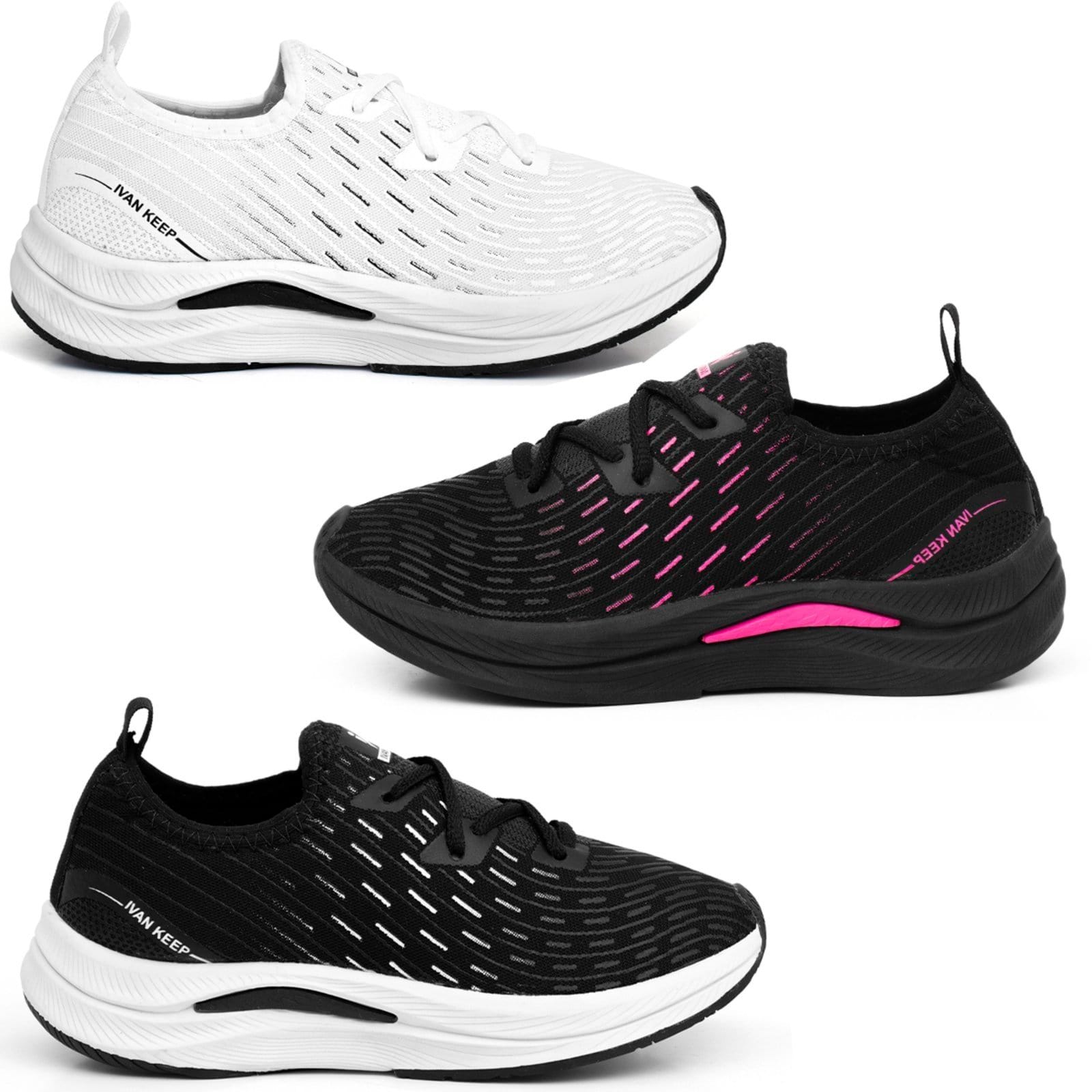 Kit 3 Tênis Feminino Academia Corrida Treino Caminhada Casual Confortável