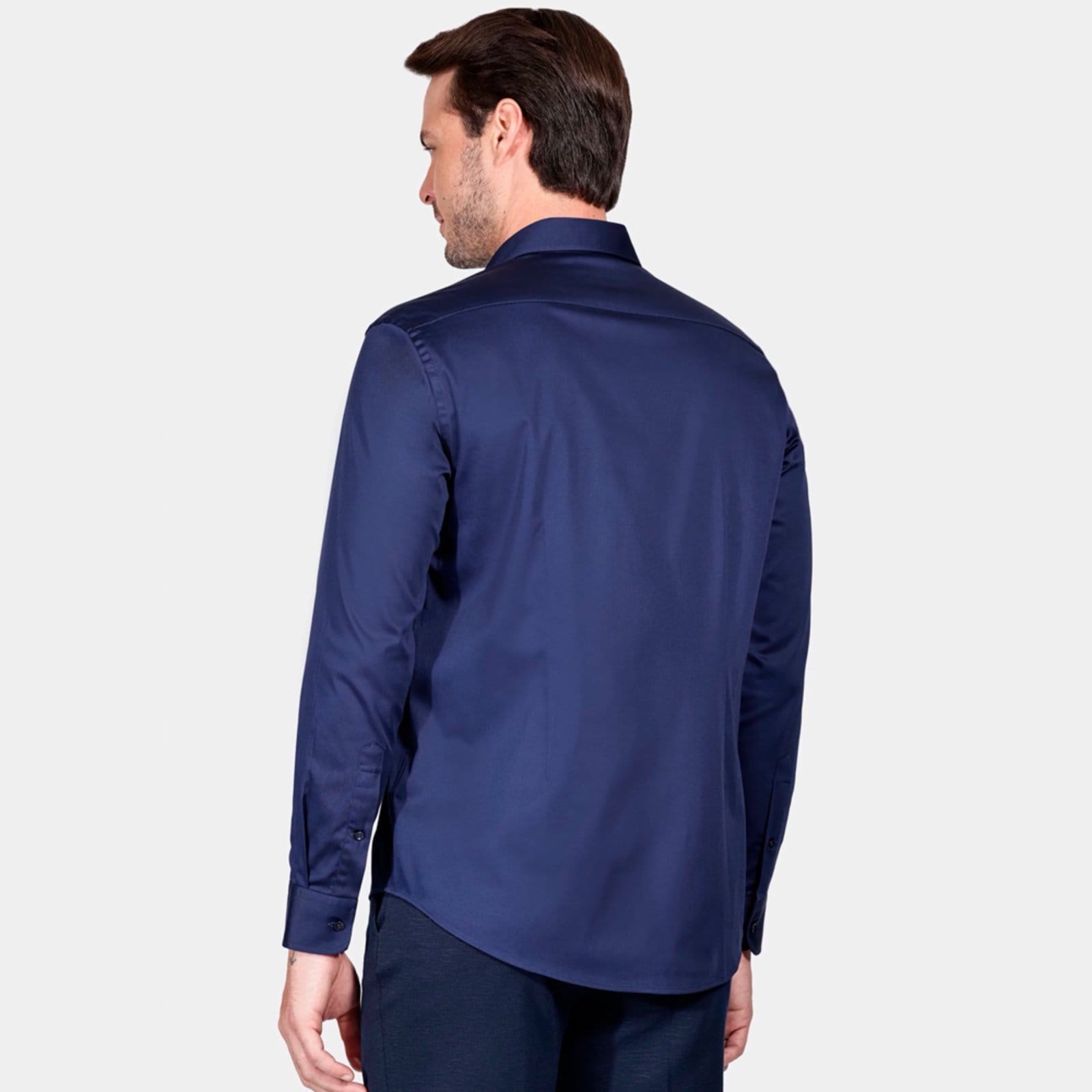 Vista 2 Camisa Aramis Slim Cetim Pr26 Marinho Masculino Aramis azul marinho