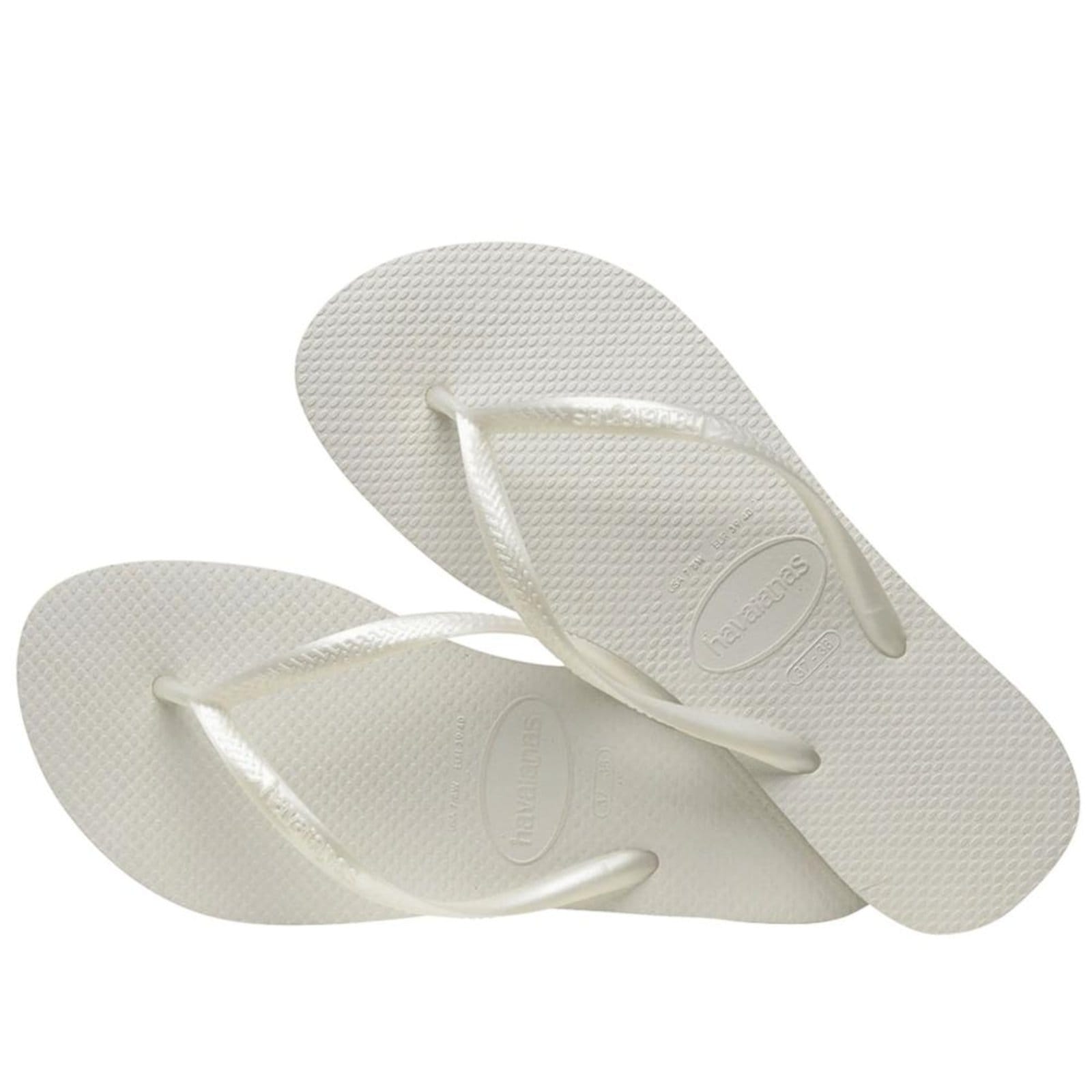 Vista 2 Chinelo Feminino Havaianas Slim White Branco Havaianas branco white