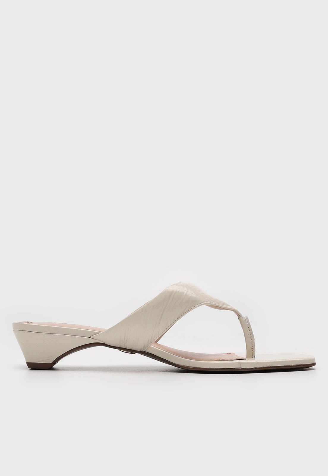 Vista 2 Sandália Feminina Jorge Bischoff Salto Baixo Off-White Jorge Bischoff off-white white