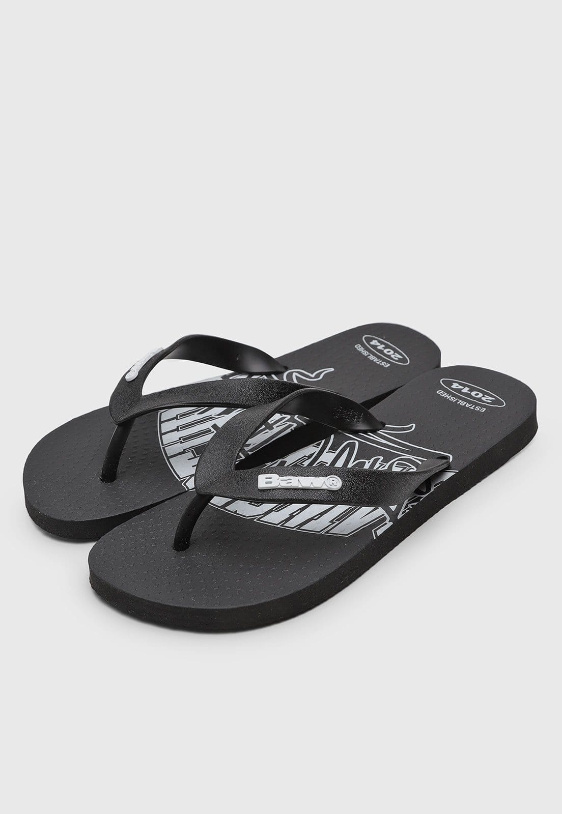 Vista 2 Chinelo Masculino BAW Estampa Gráfica BAW preto