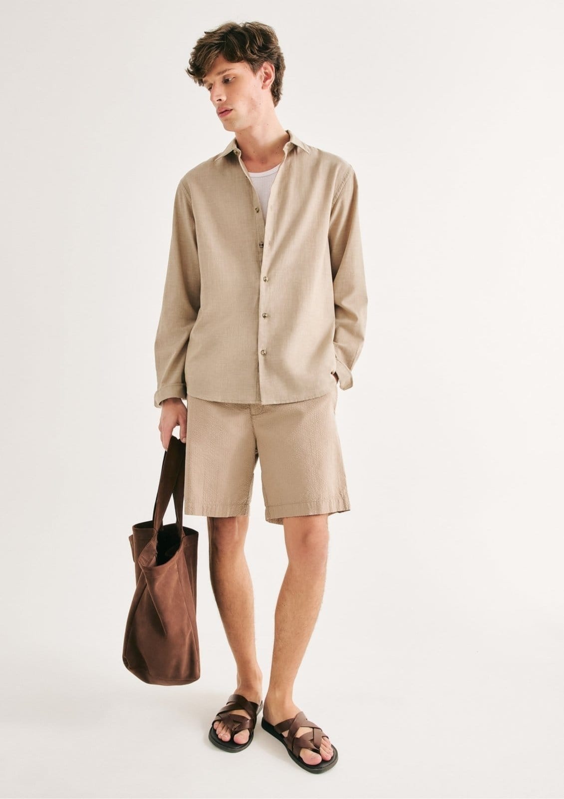 Bermuda Masculina Reta Anarruga