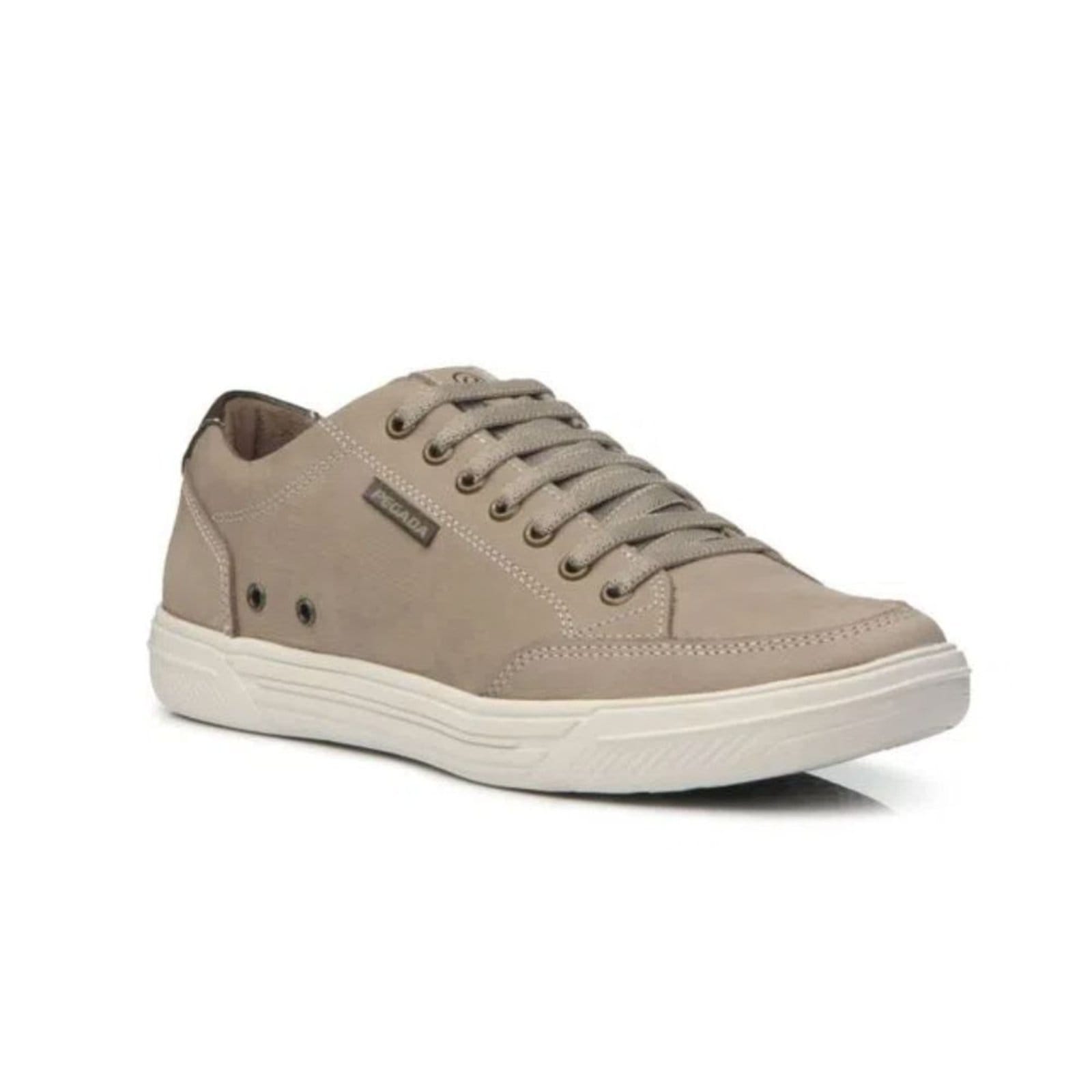 Vista 2 Sapatênis Masculino Em Couro Pegada Areia PEGADA bege