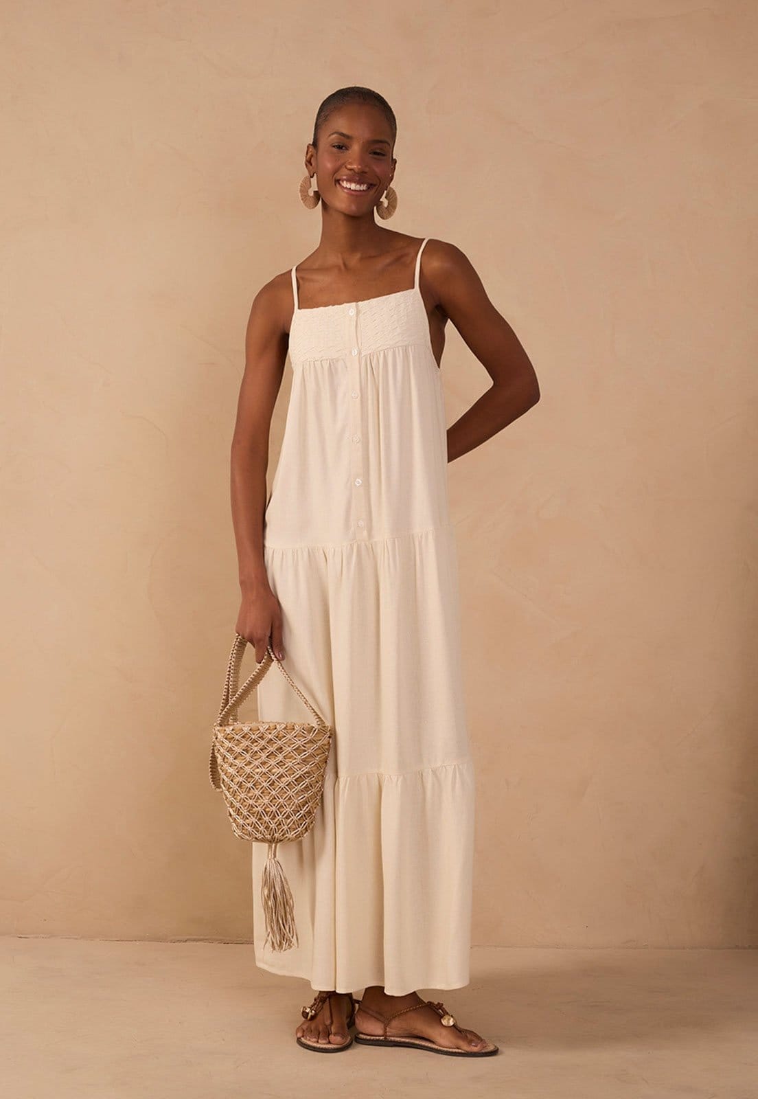 Vista 2 Vestido Feminino Dress To Pala Bordada Cropped Off-White Dress to off-white white