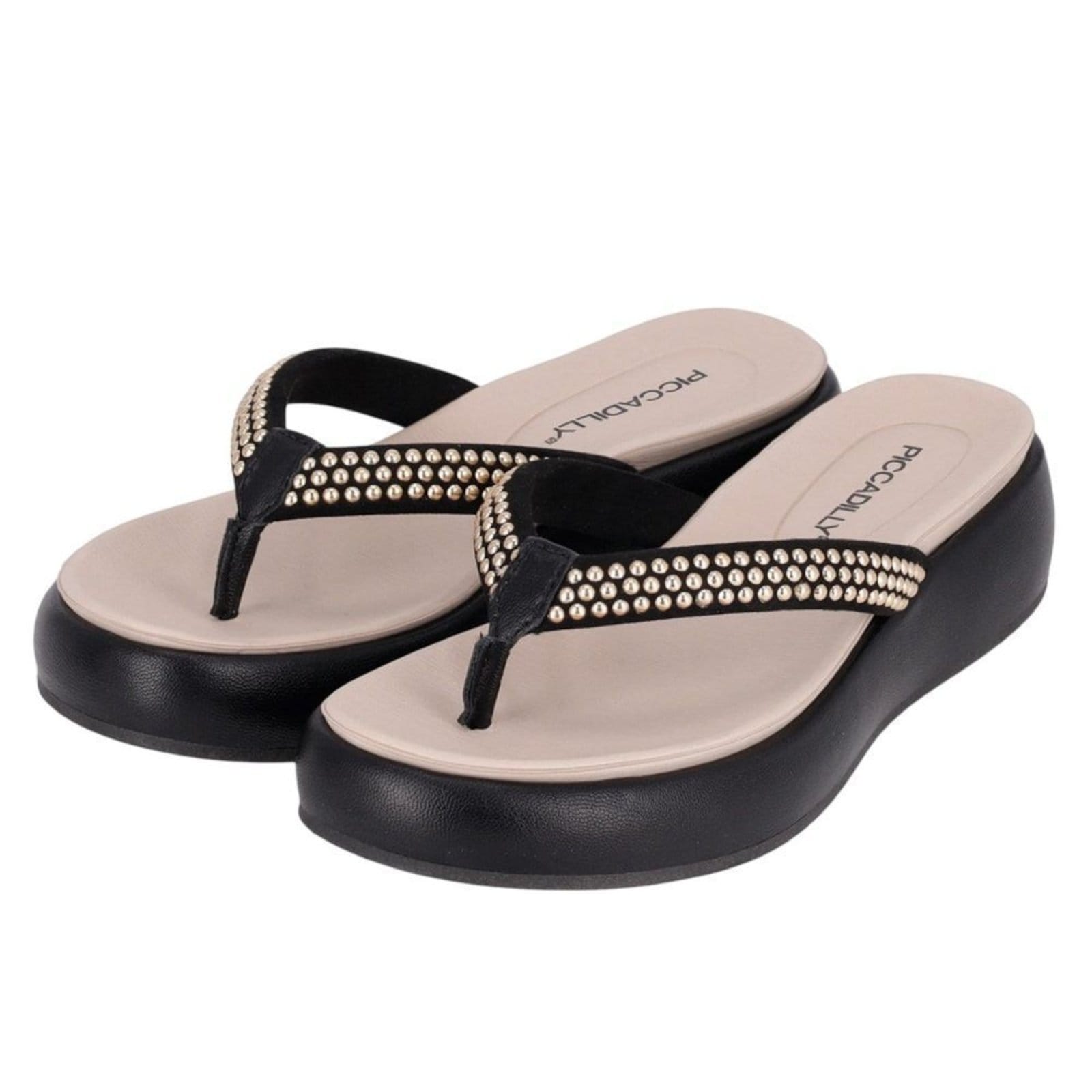 Vista 2 Chinelo Plataforma Piccadilly Sol Feminino Piccadilly preto