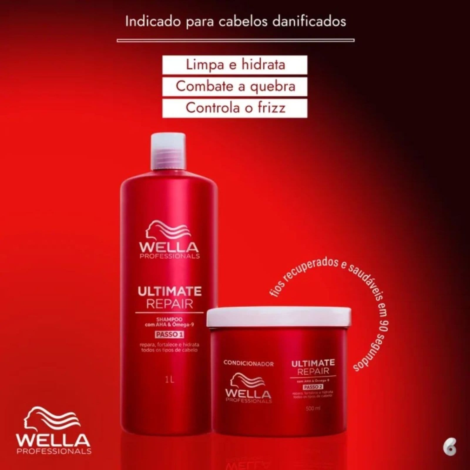 Vista 2 Wella Kit Ultimate Repair Shampoo 1L+ Mascara 500Ml Wella unico