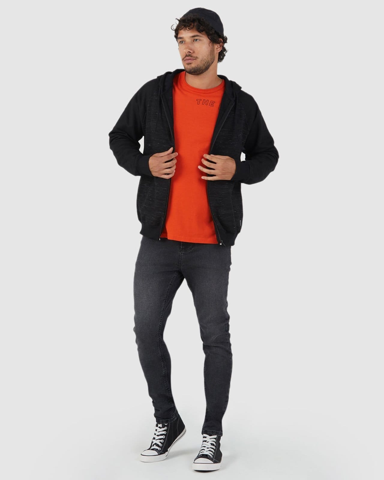 Vista 2 Jaqueta Masculina Manga Raglan Em Moletom Rajado Malwee preto