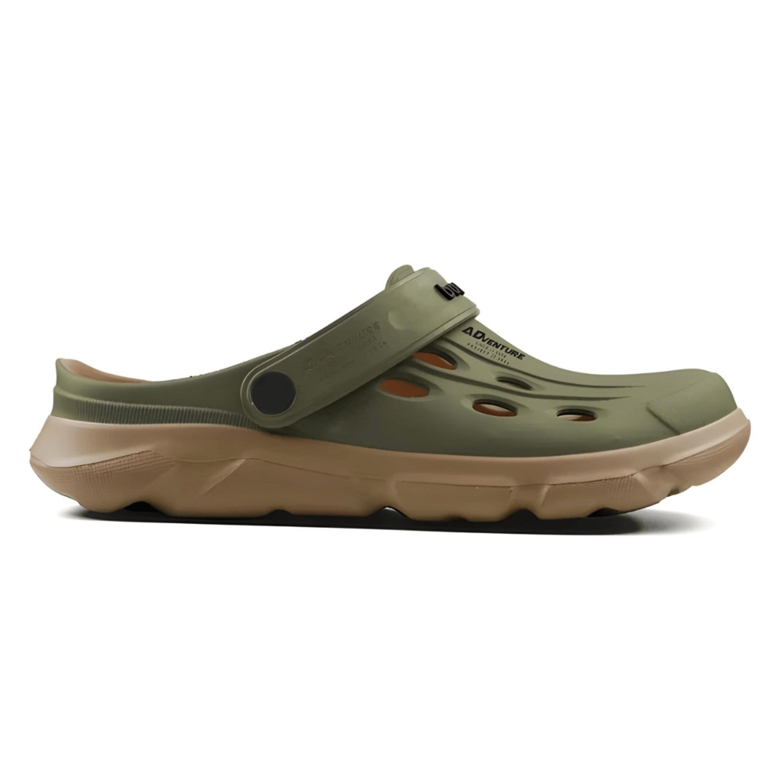 Vista 2 Clog Adventure Masculino Boa Onda Boaonda verde militar