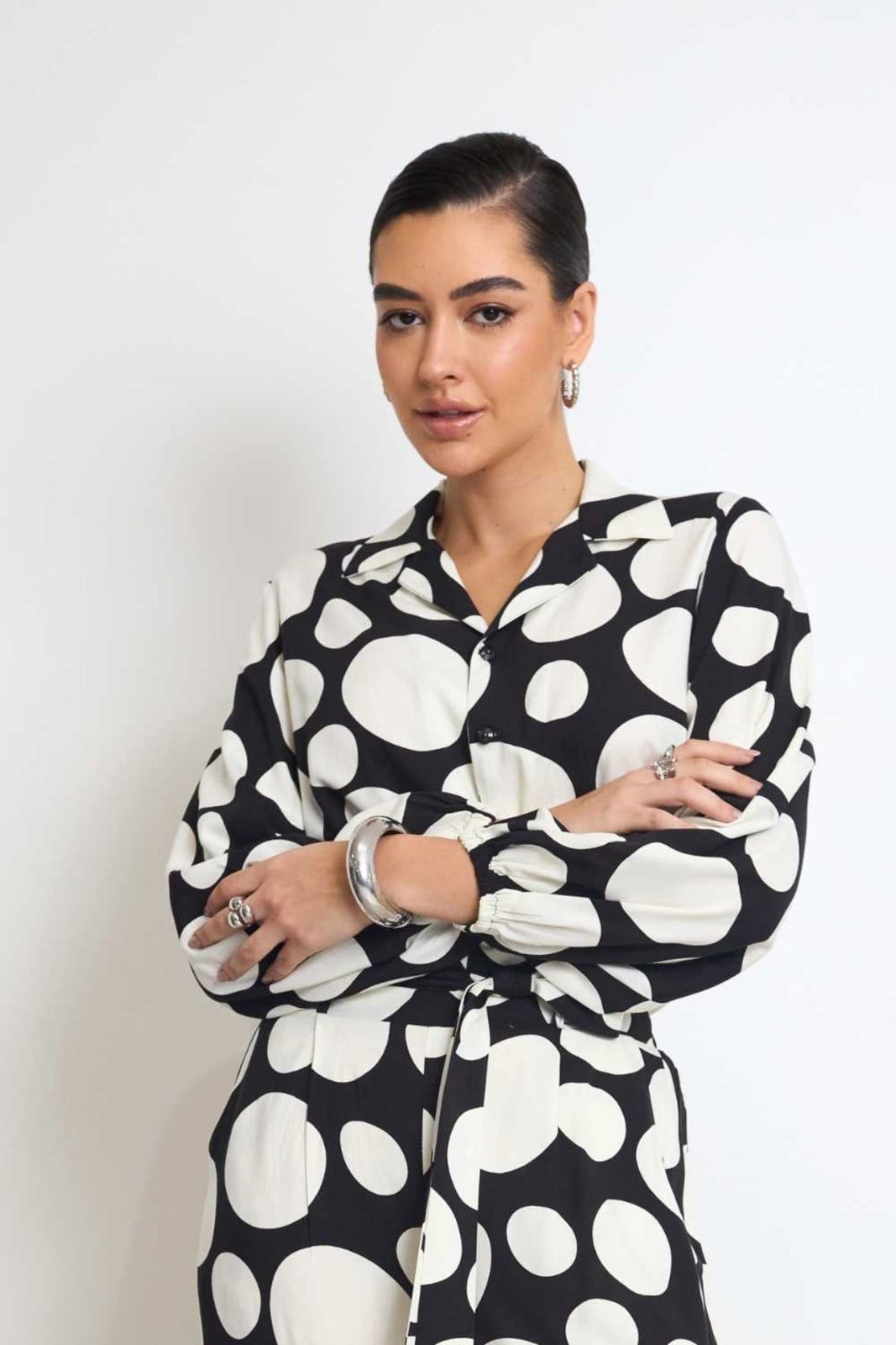 Camisa Vanibele Viscose Poá