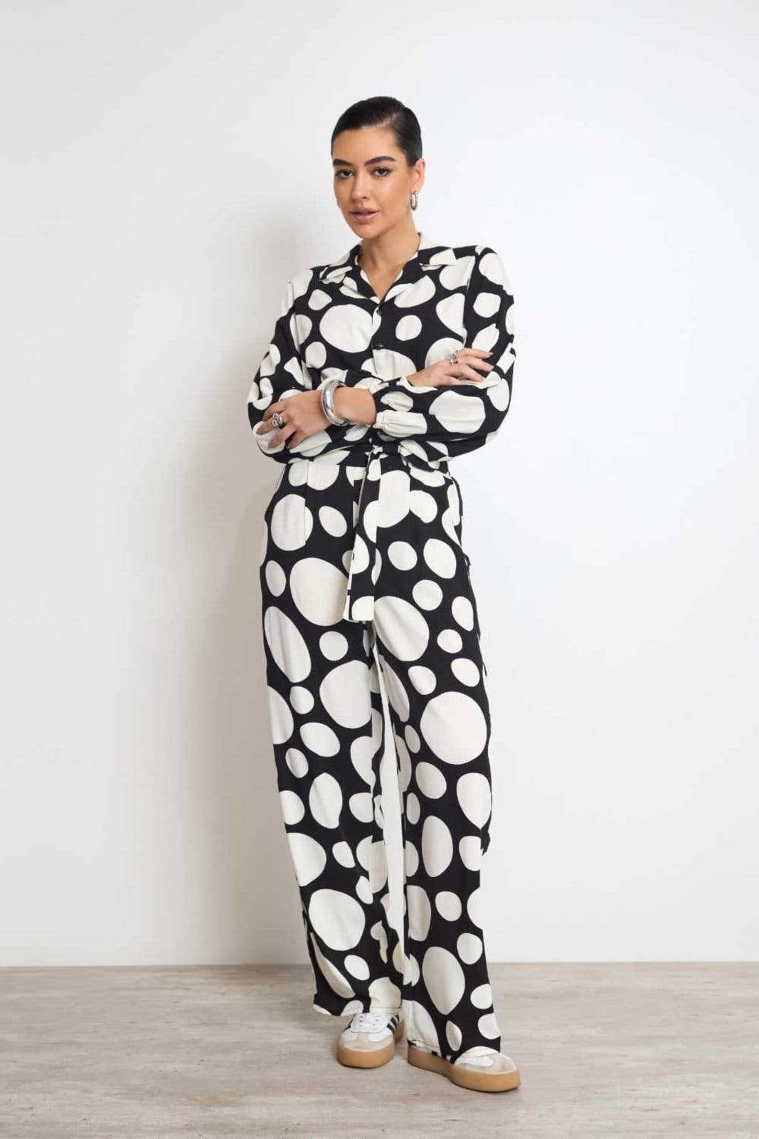 Vista 2 Camisa Vanibele Viscose Poá Vanibele poás/preto