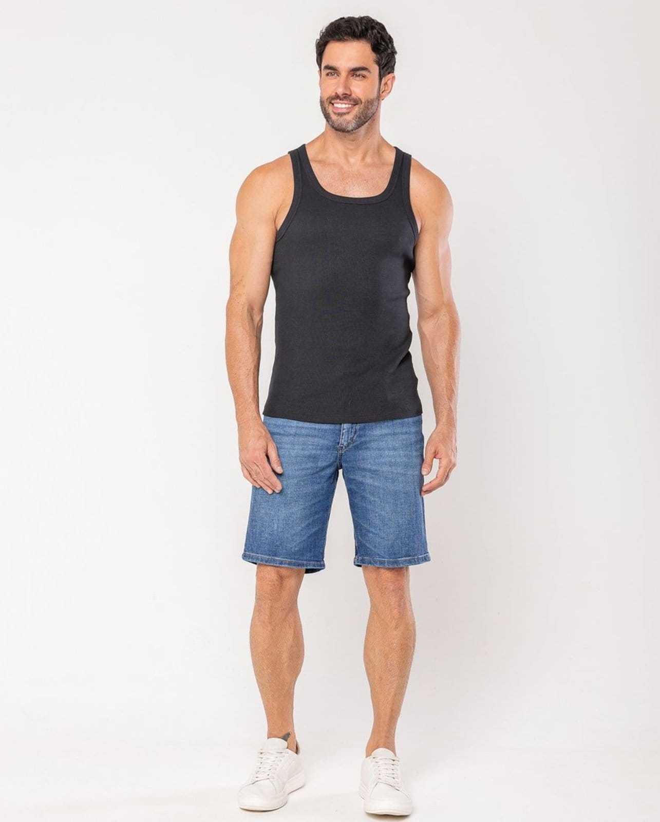 Bermuda Slim Fit Maculina 25095 Sky Escuro