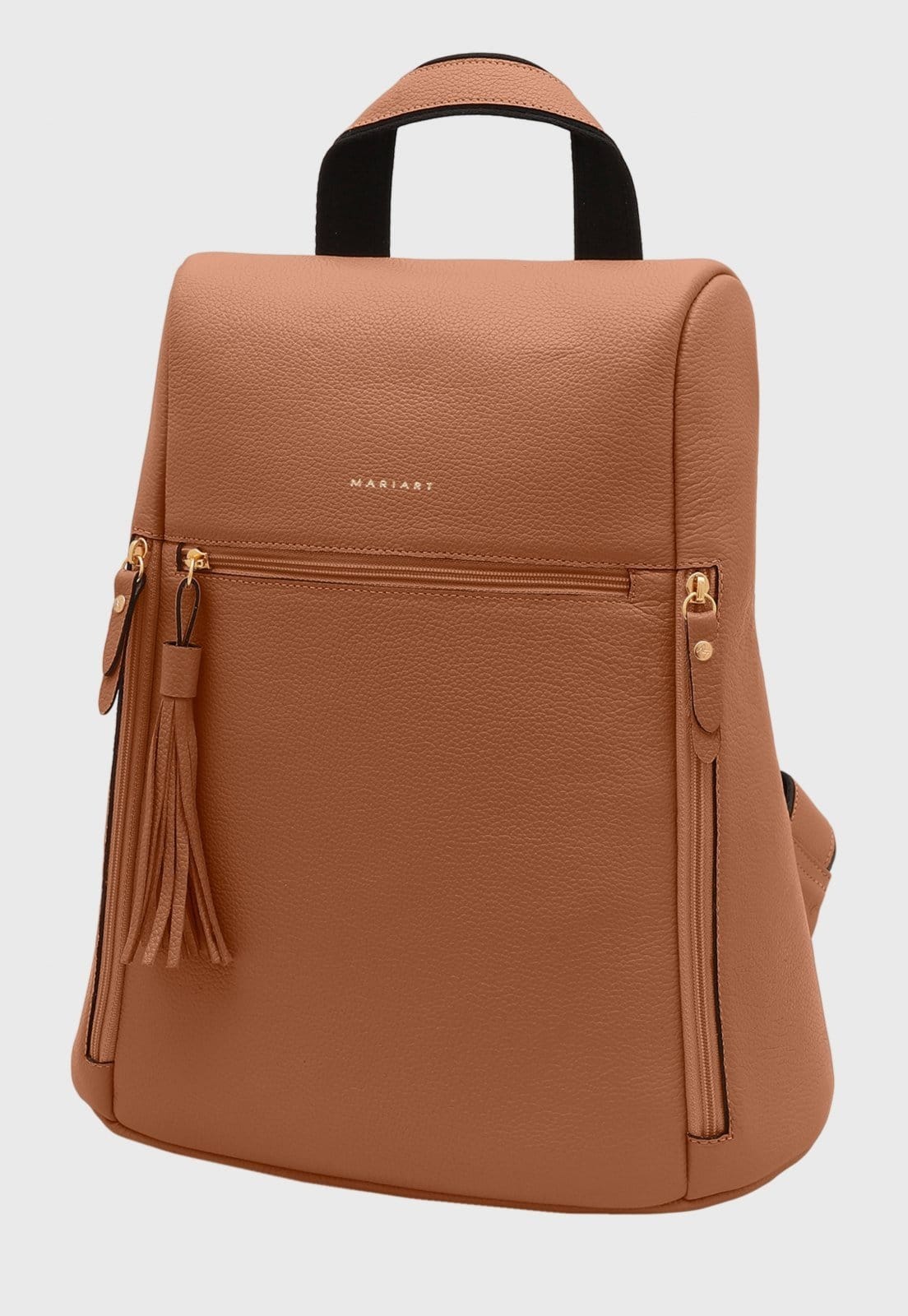Vista 2 Mochila de Couro Mariart Dália Camel Mariart caramelo