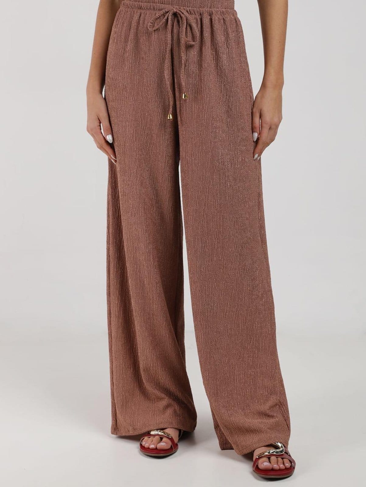 Calça Malha Pantalona Autentique Feminina MARROM