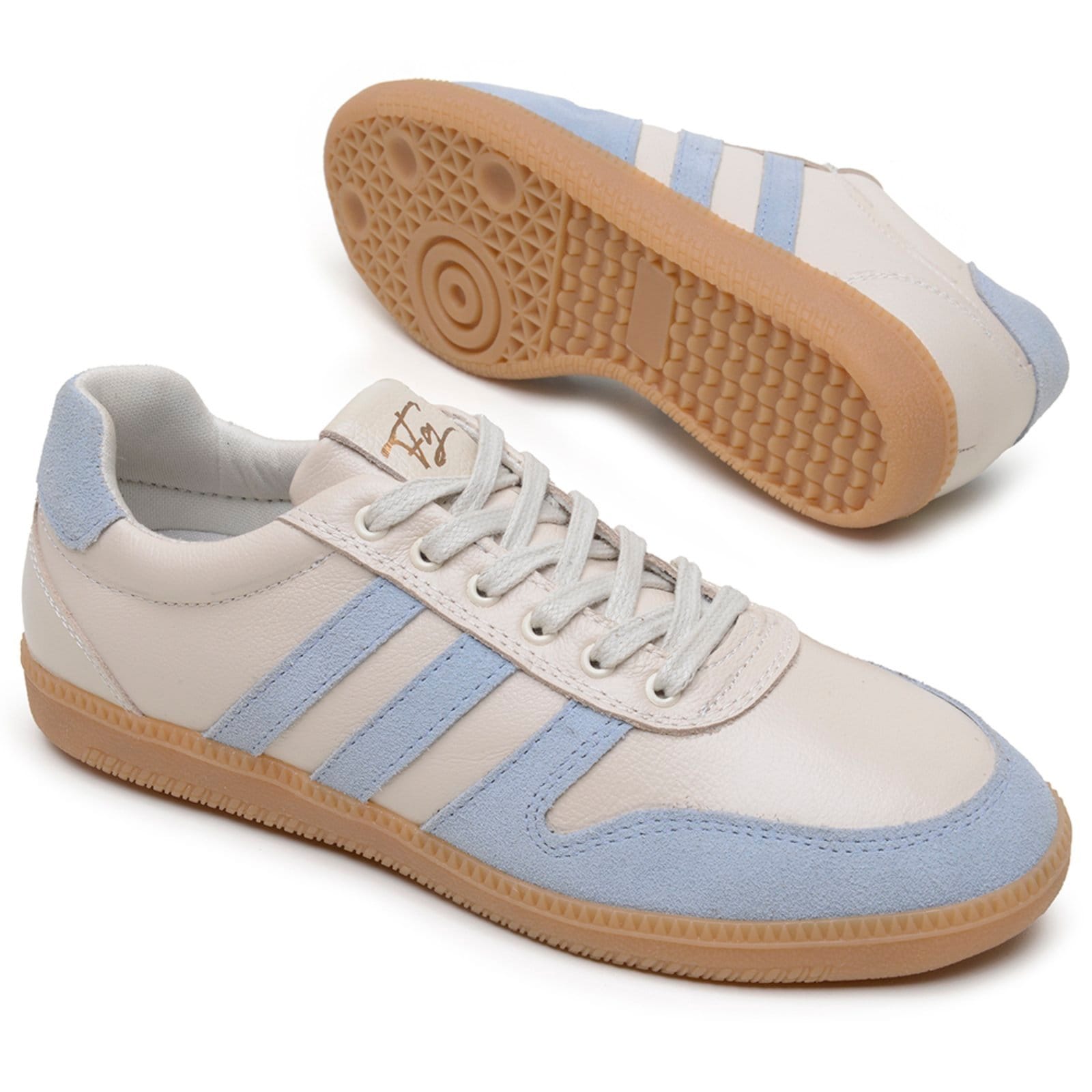 Vista 2 Tênis Feminino Couro Legítimo Casual Paty Ultra Resistente Macio Elegante super shoes azul