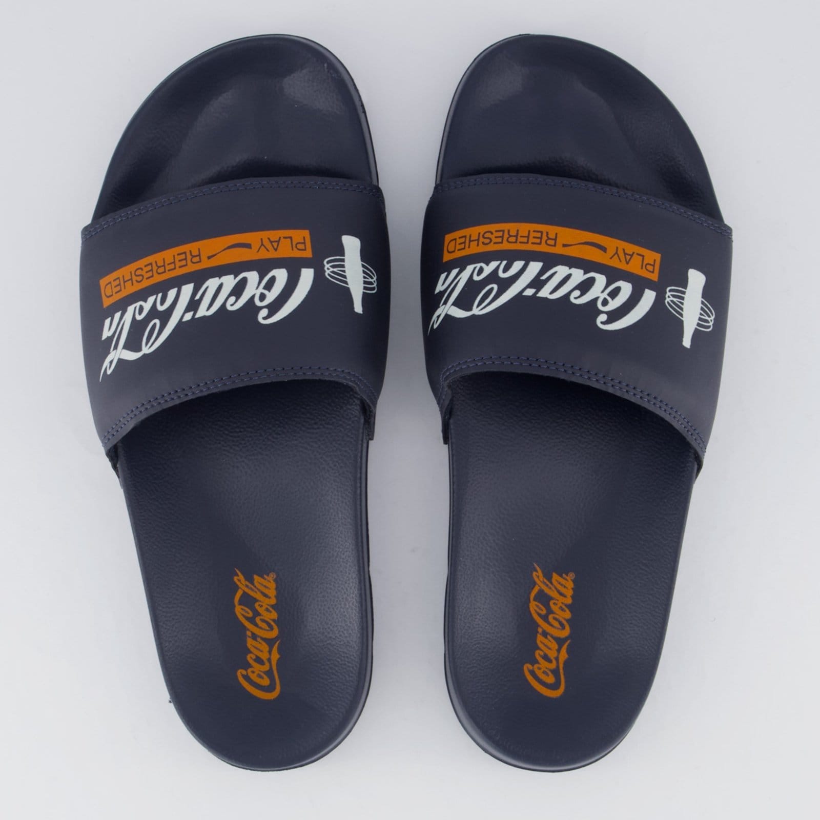 Chinelo Coca Cola Slide Wave Play Marinho