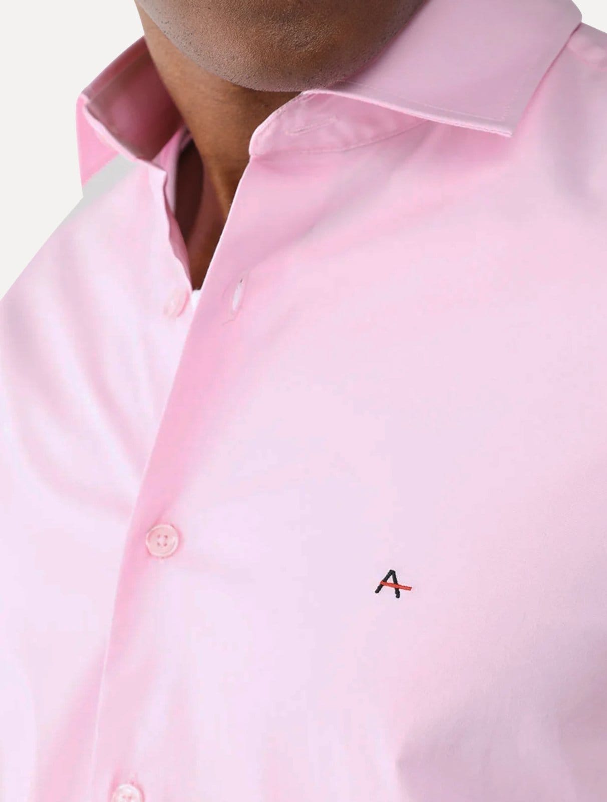 Vista 2 Camisa Aramis Masculina Slim Stretch Dark Logo Aramis rosa