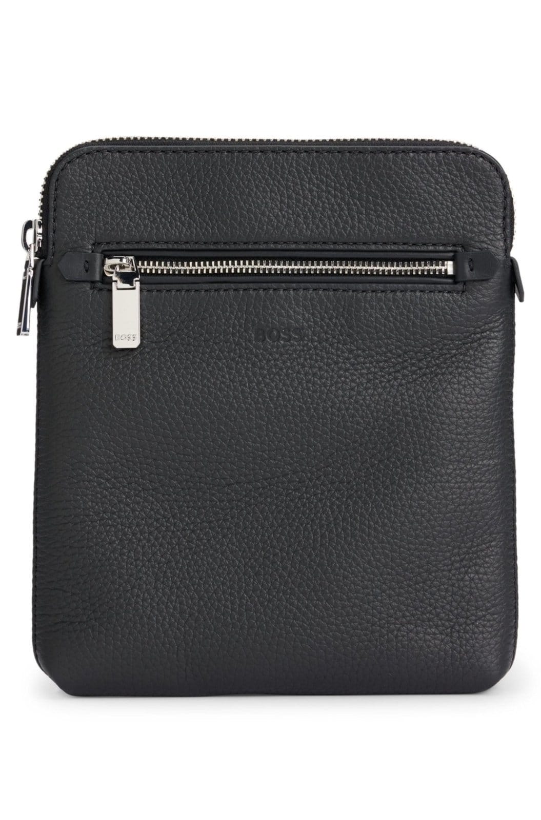 Pochete Em Pele Italiana Com Granulação E Logo Em Relevo