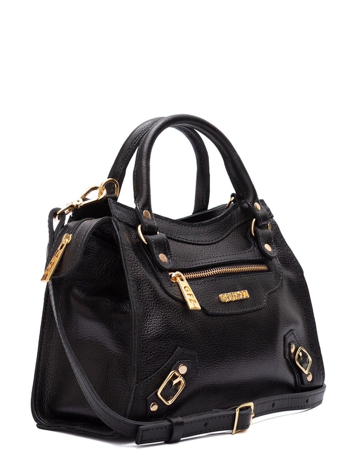 Bolsa de Couro Transversal Griffazzi Preta - 2