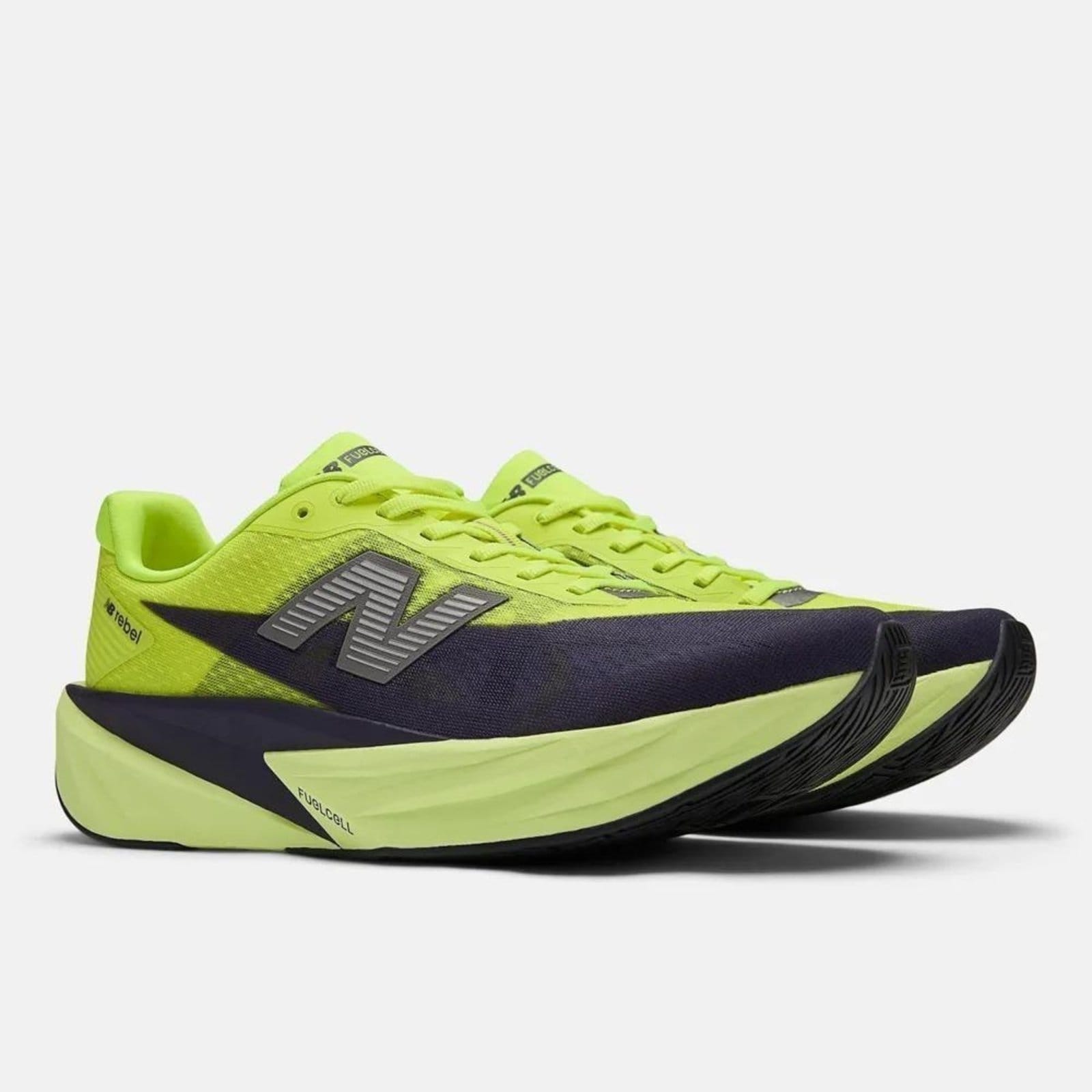 Vista 2 Tênis New Balance Masculino FuelCell Rebel v5 1347833 38 Preto New Balance verde