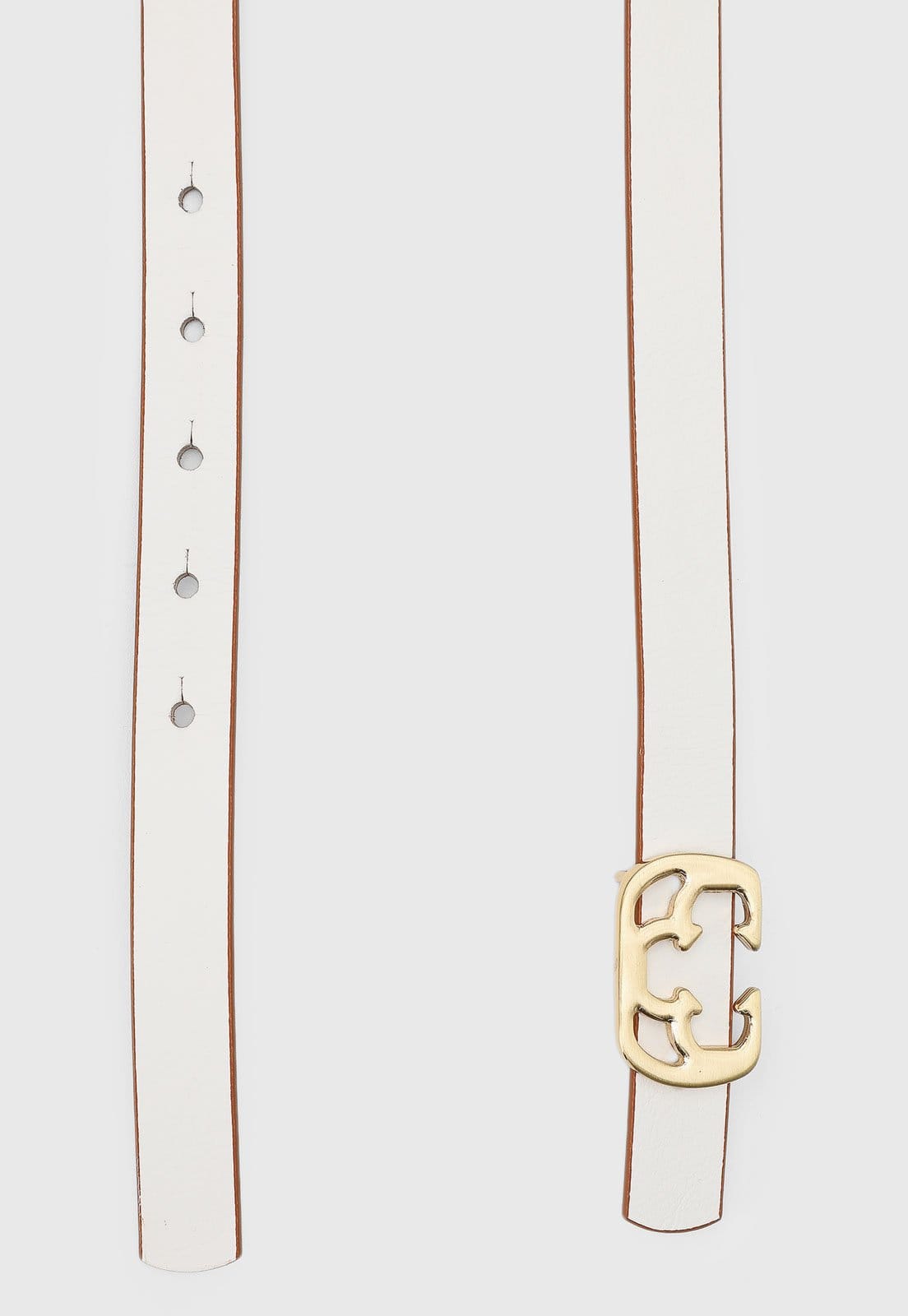 Cinto Feminino Capodarte Fivela Monograma Camel e