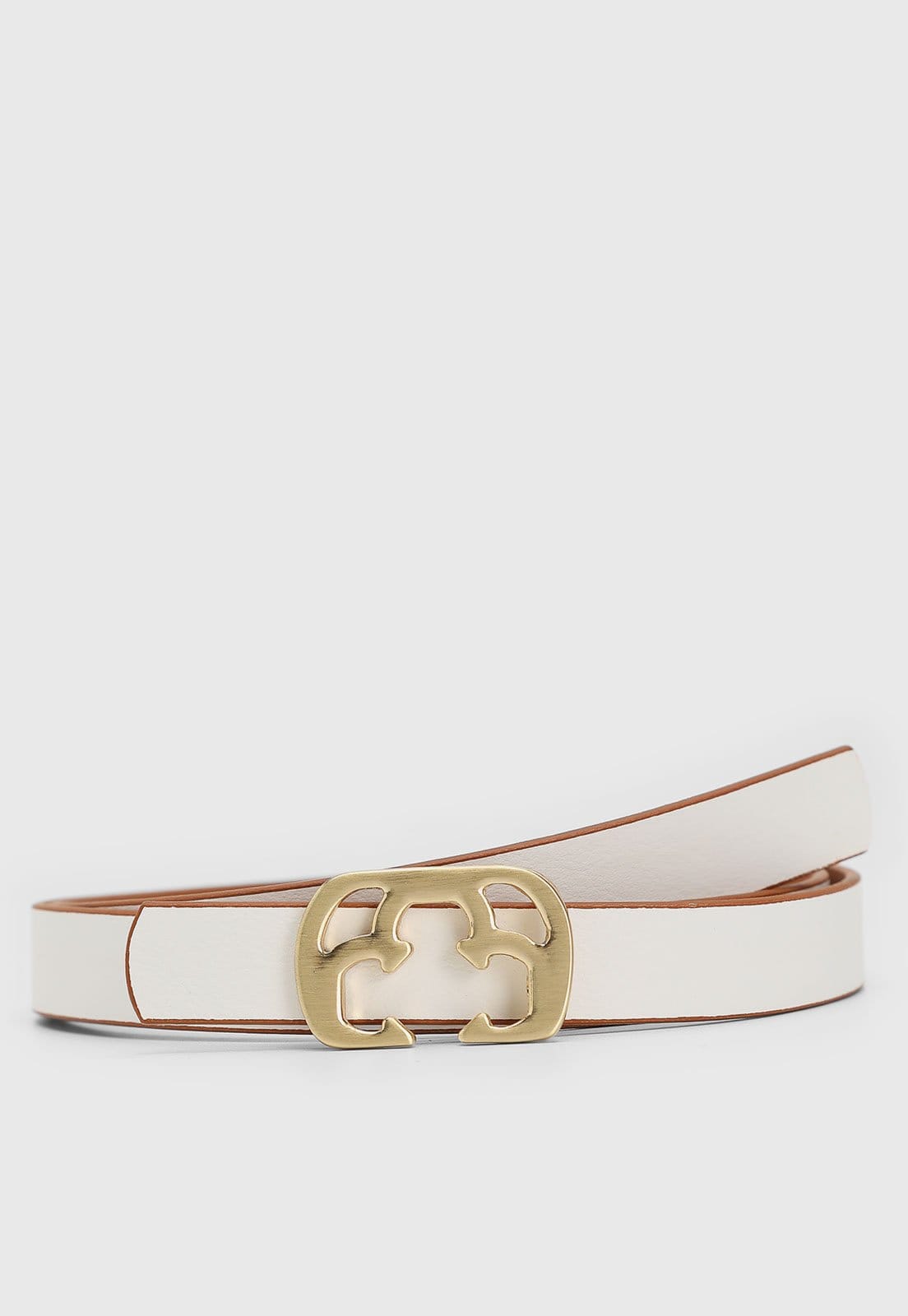 Cinto Feminino Capodarte Fivela Monograma Camel e - 2